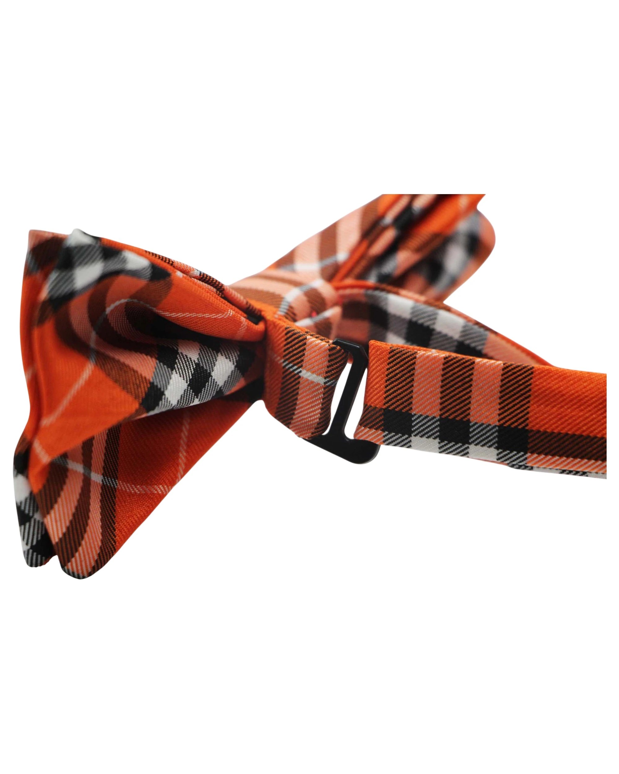 2 Zasel Mens Orange Plaid Patterned Bow Tie - Multi, 2 of 4