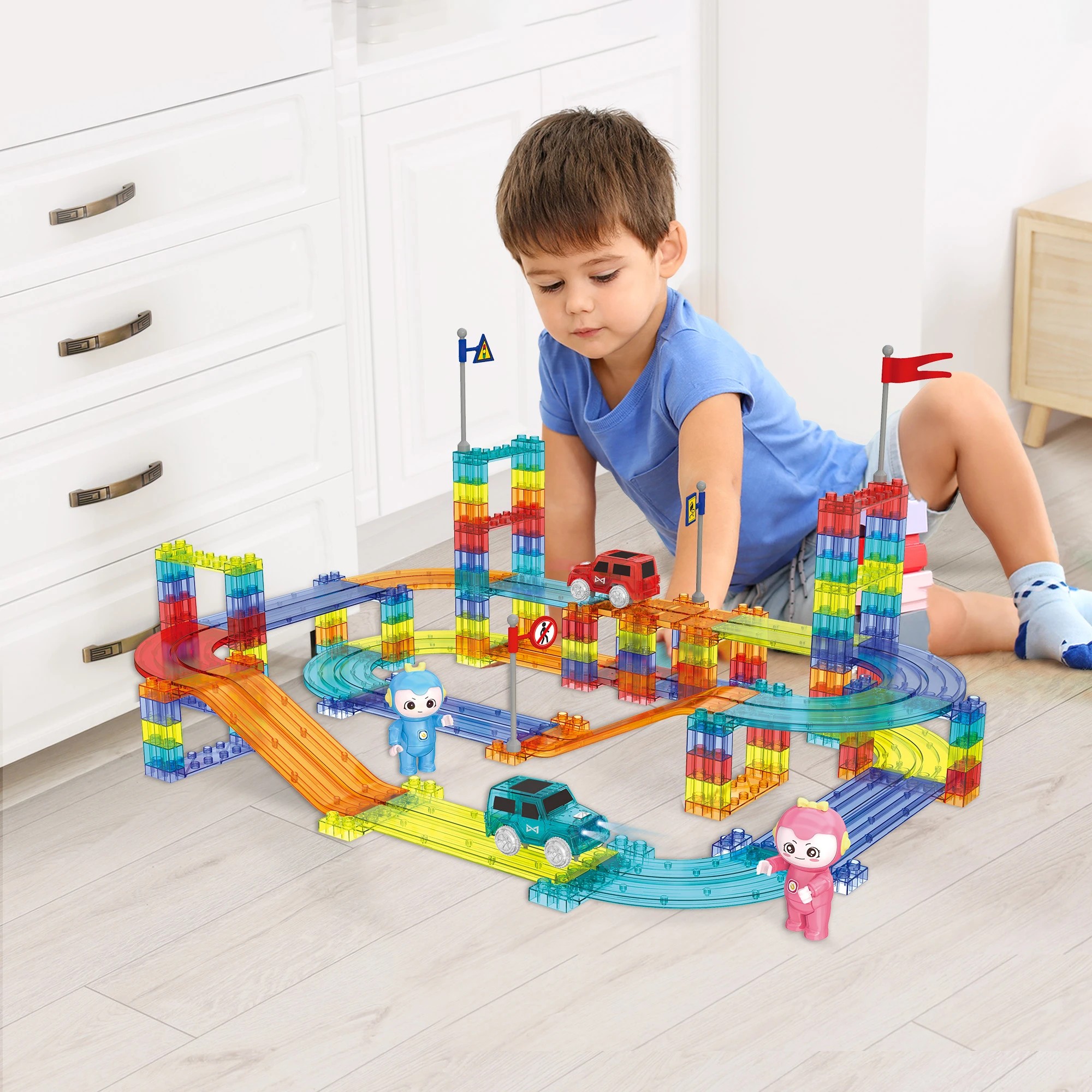 7 Traderight Kids 154pcs Magnetic Tiles Blocks, 7 of 7