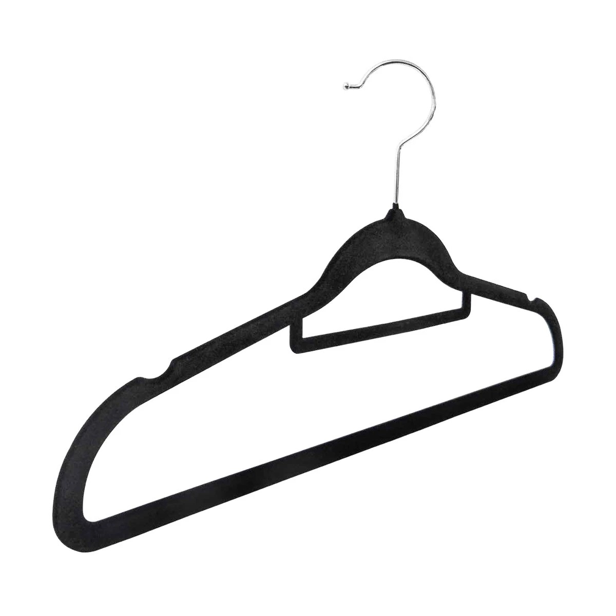 2 Flocked Hangers , Pack of 30 - Anko - Black, 2 of 2