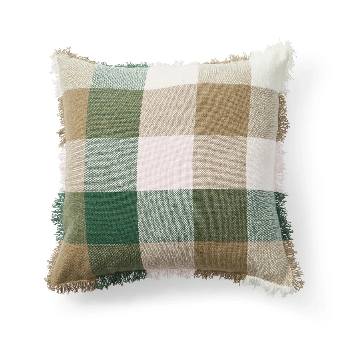 1 50cm Cushion Cover Woven - Check, 1 of 6