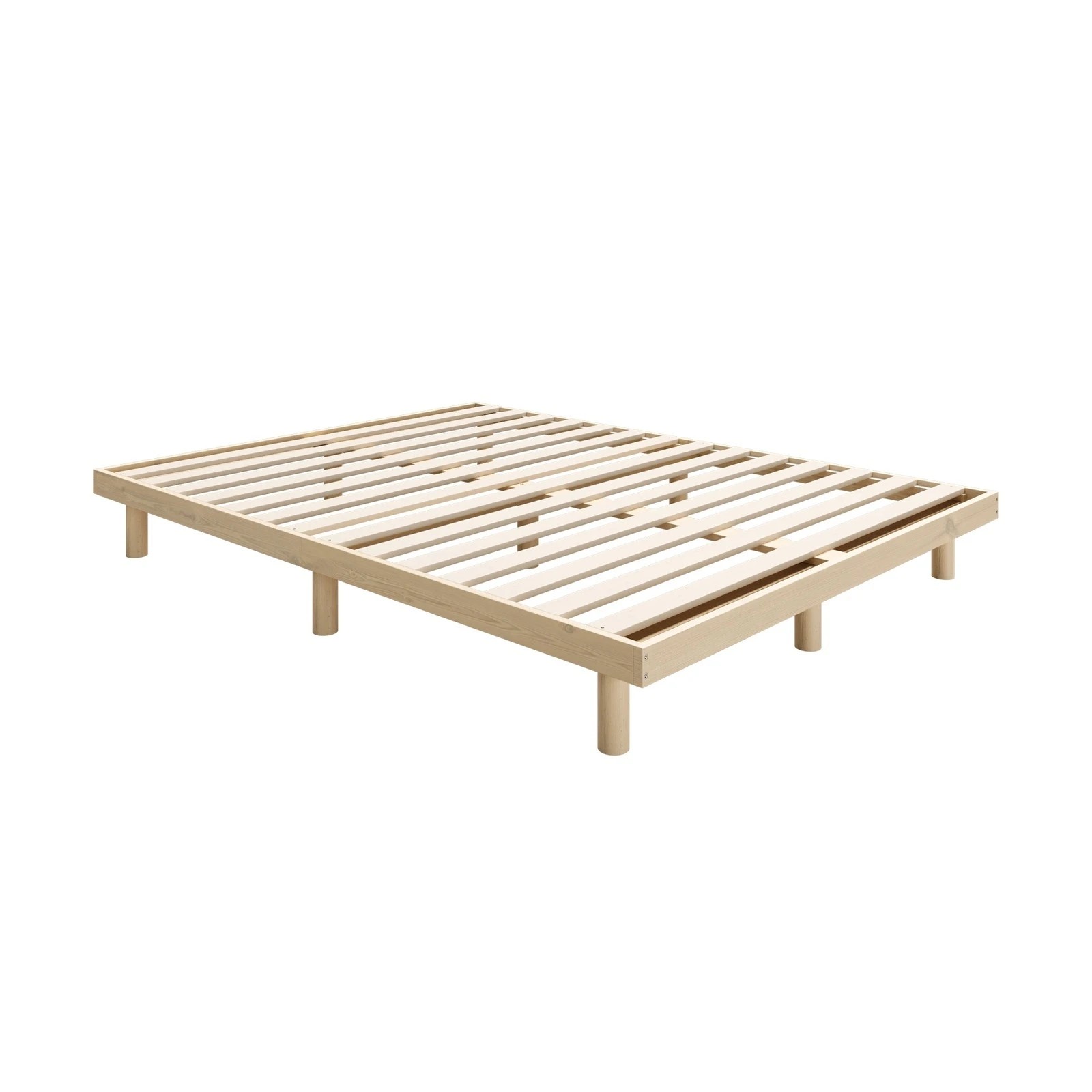 6 Oikiture Bed Frame King Single Wooden Bed Base Platform Solid Wood Slats - Natural, 6 of 9