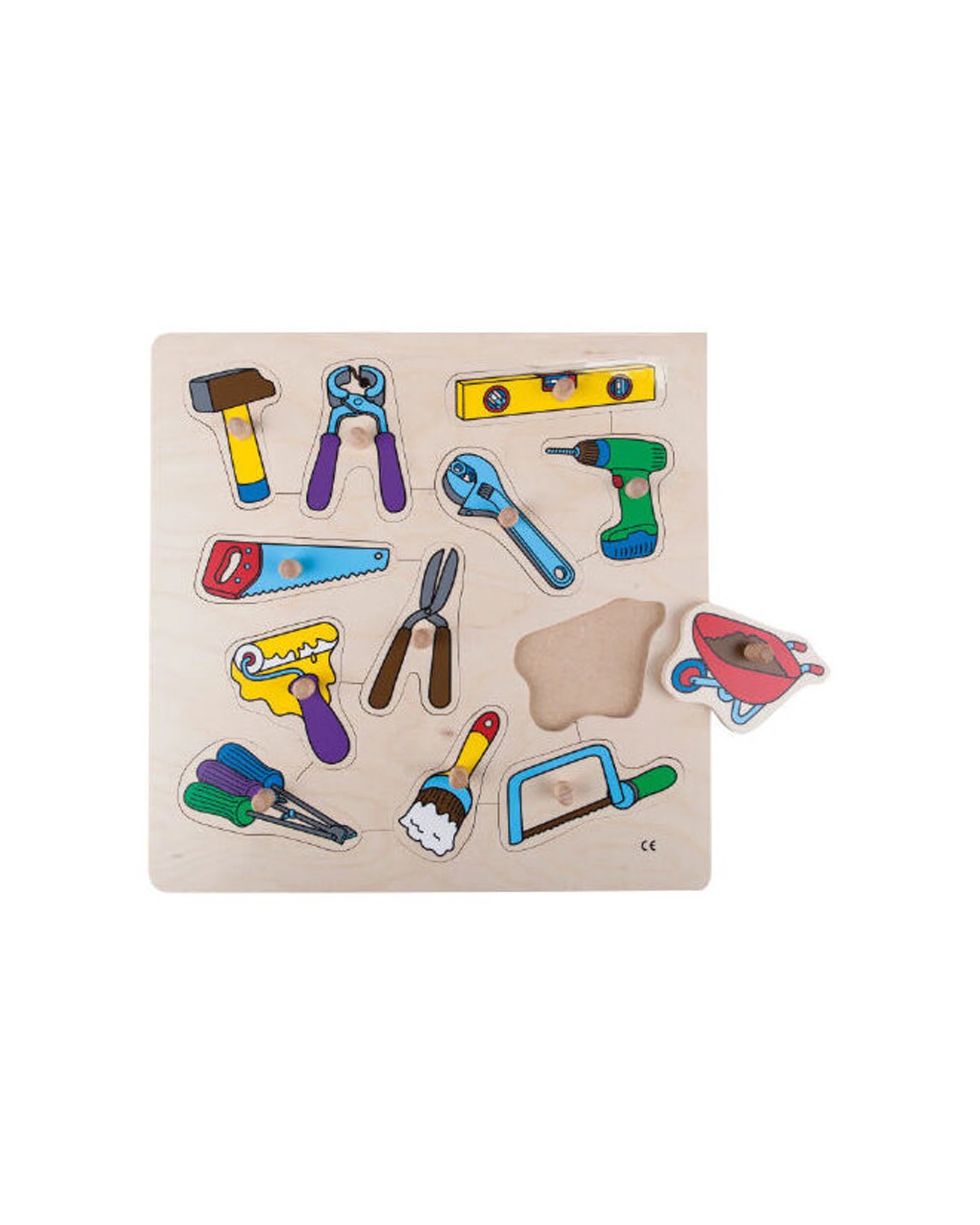 1 Educo Inlay Board Puzzle Tools Skill Development Educational Toy Kids 3y - Multi, 1 of 3