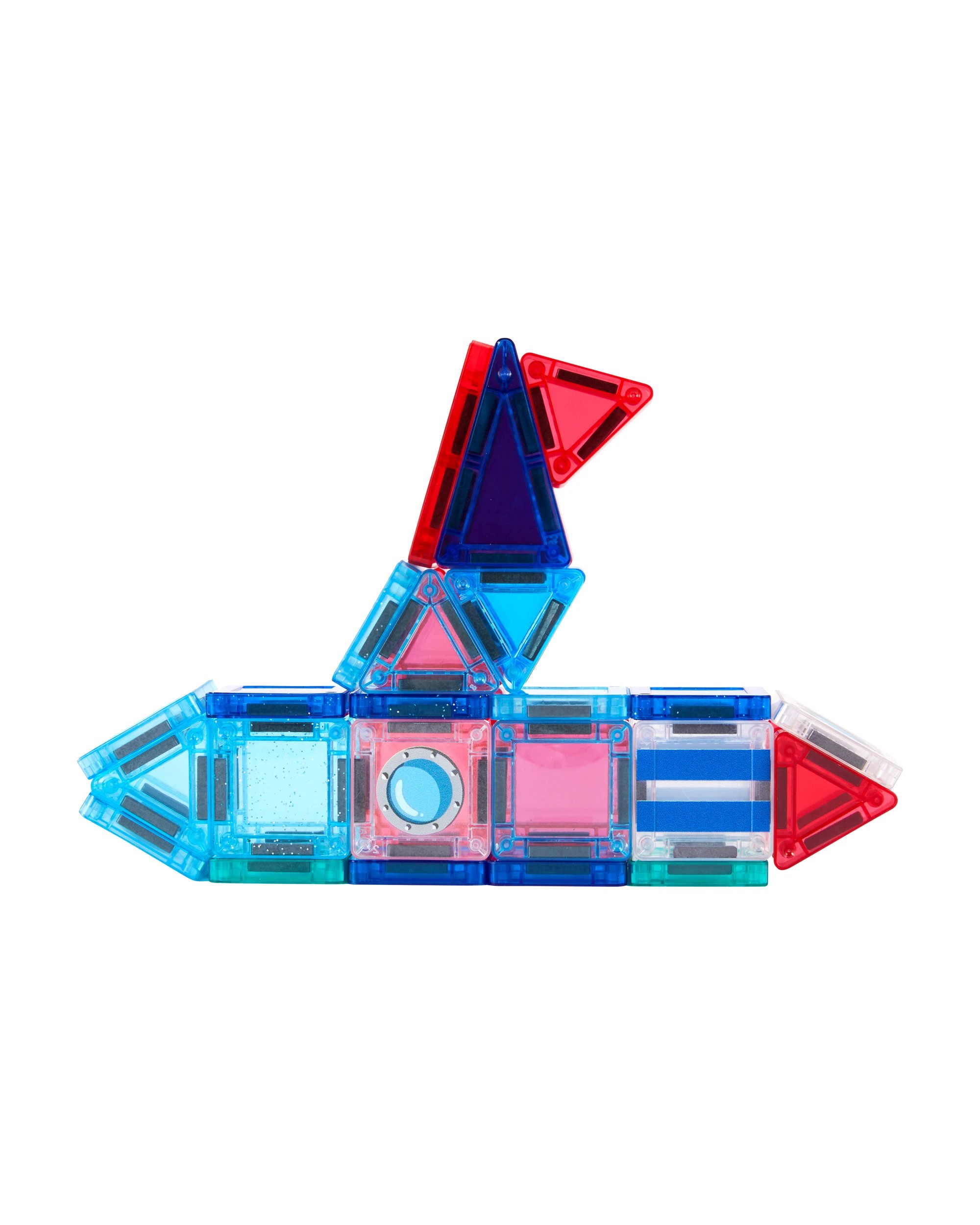 2 34 Piece Magnetic Mini Tiles Rocket Set, 2 of 9