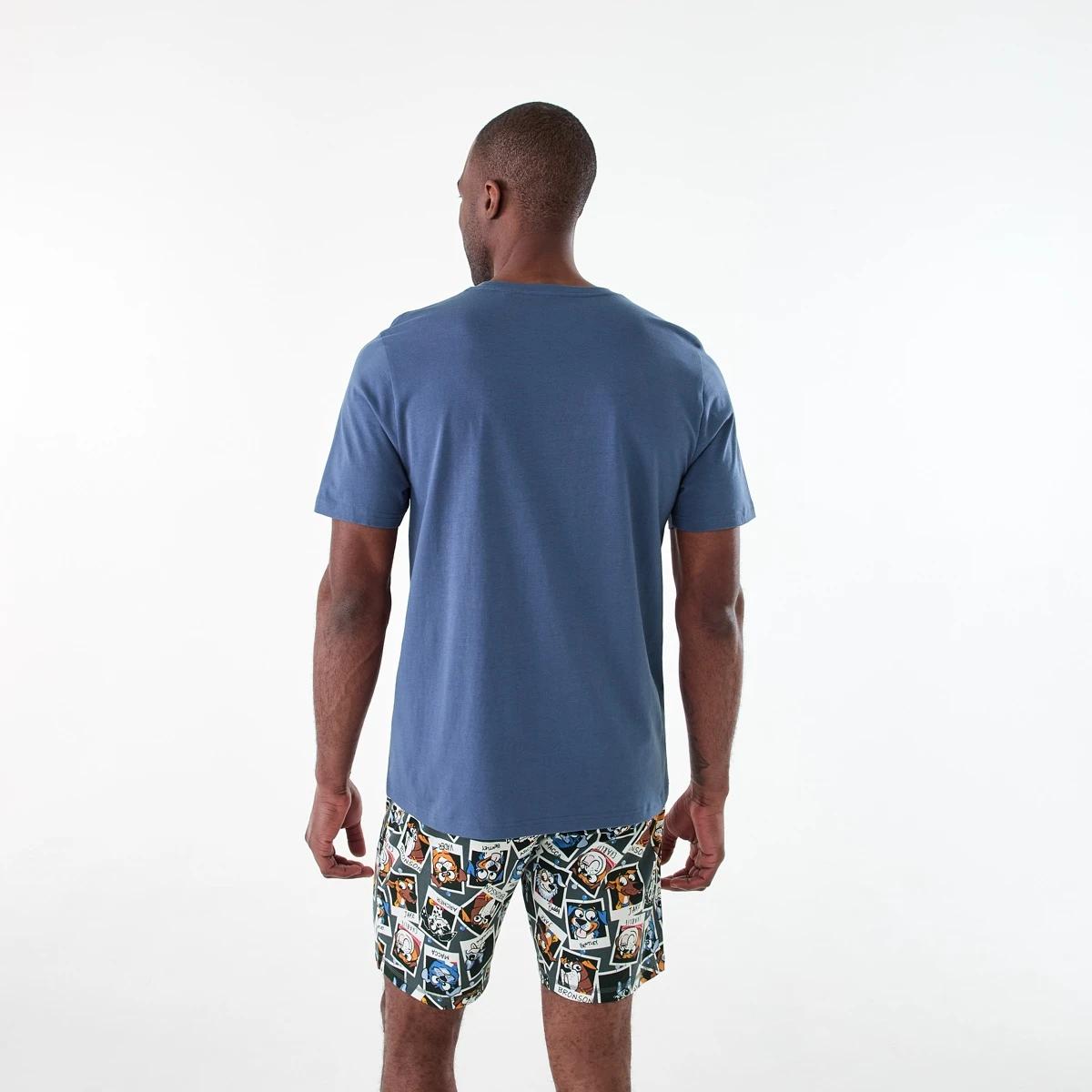 3 Short Sleeve Knit Top and Shorts Pyjama Set Dogs Out, 3 of 8