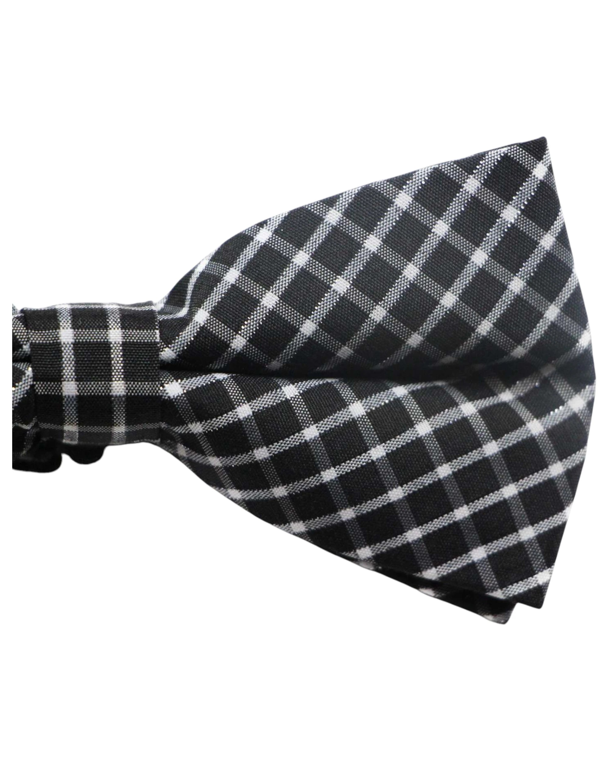 3 Zasel Mens Black & White Patterned Cotton Bow Tie - Multi, 3 of 5