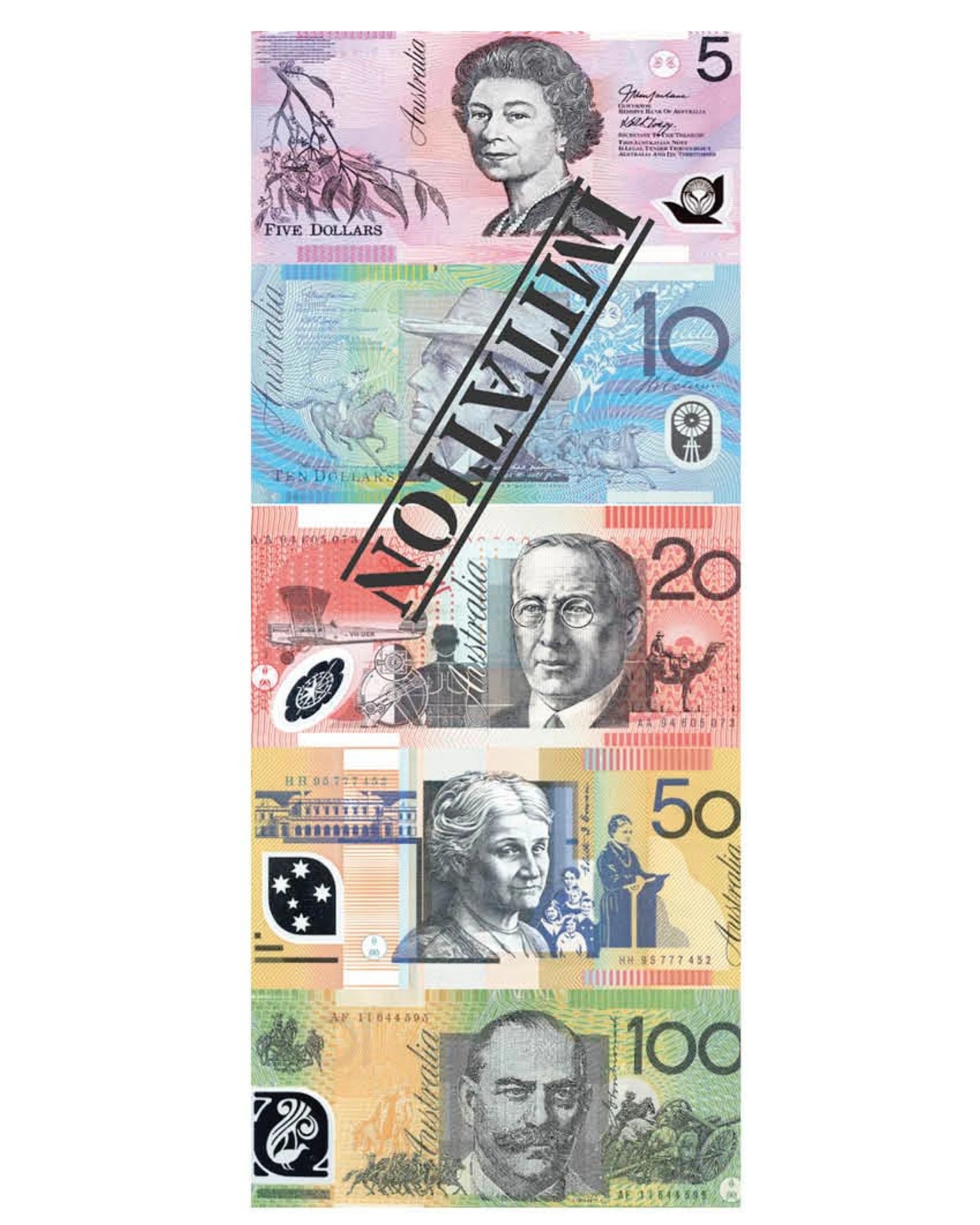 2 BR Toys Assorted Dollar Australian Souvenir Note Pad Fake AUD Money - 1 Pack of 50 Sheets, 2 of 3
