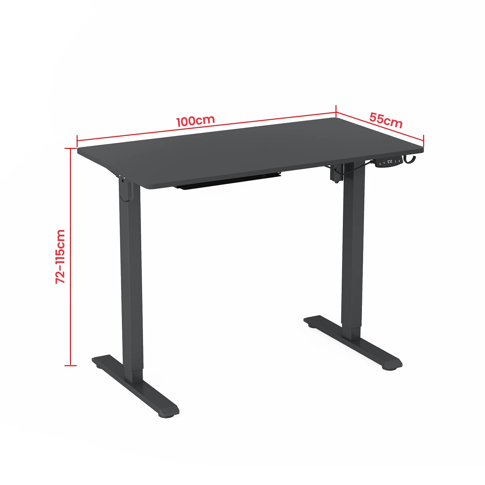 2 Advwin Electric Standing Desk Height Adjustable - Black, 2 of 6