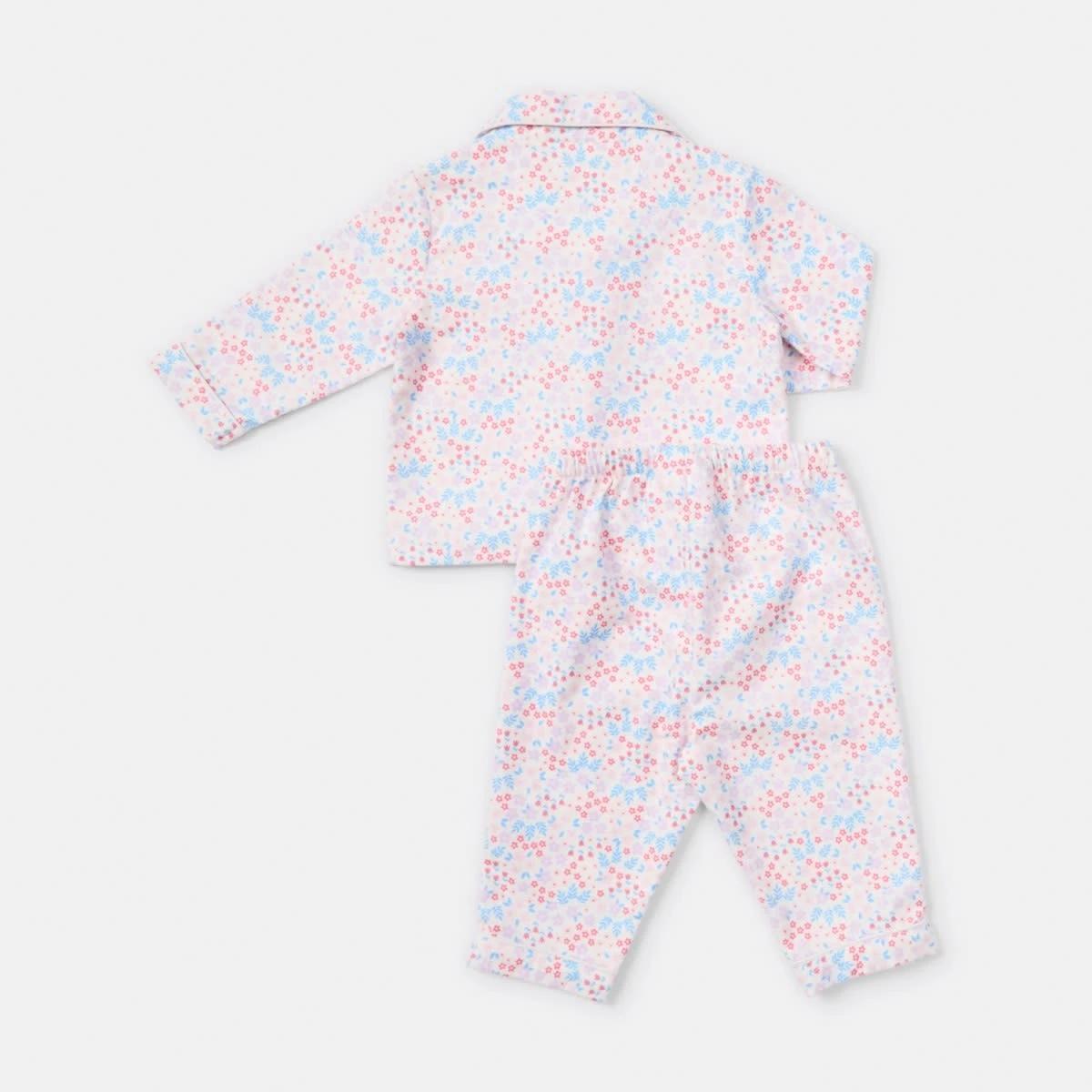 2 Flannelette Pyjama Set Wht Floral, 2 of 7