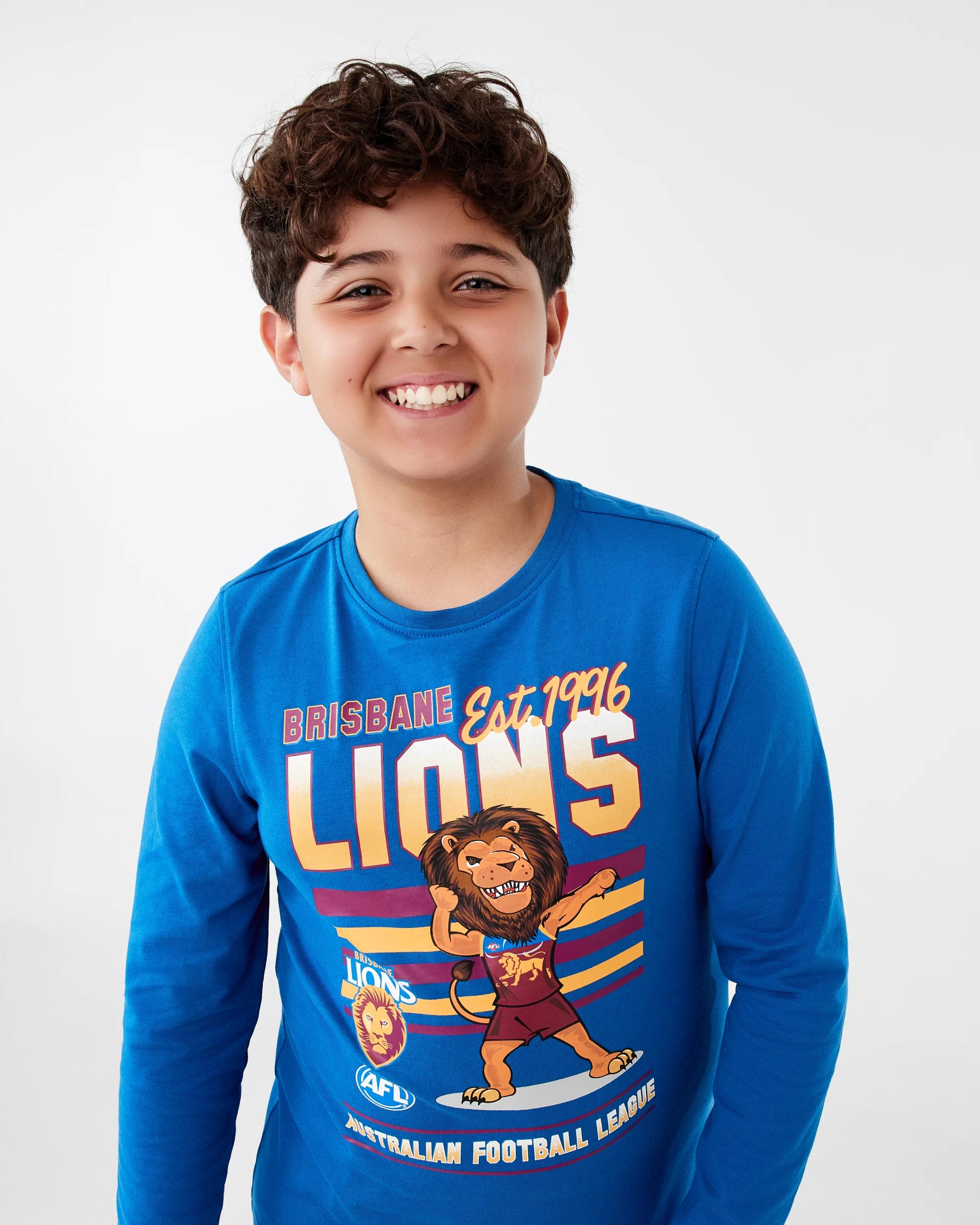 3 Official AFL Kids Pyjama Set Brisbane, 3 of 6