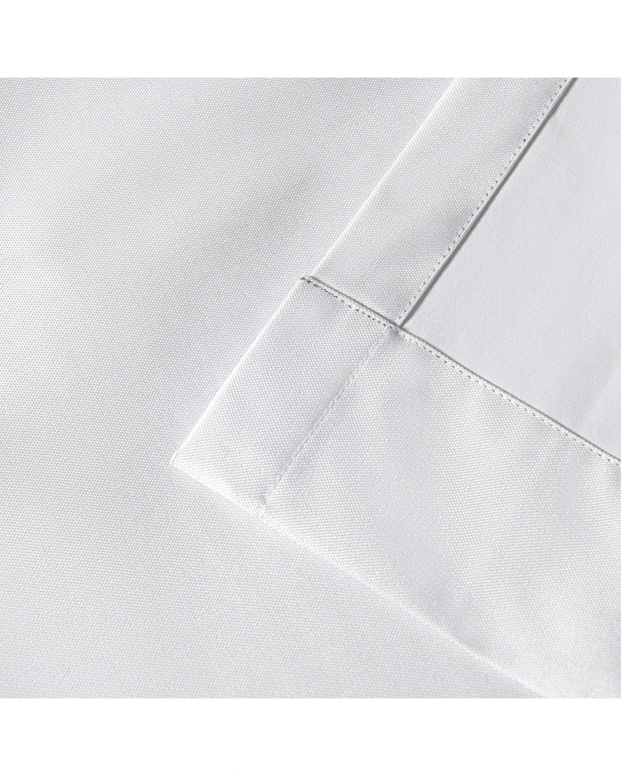4 Sherwood Faux Linen 100% Blockout Eyelet Curtain Pair 225x223cm - White, 4 of 5