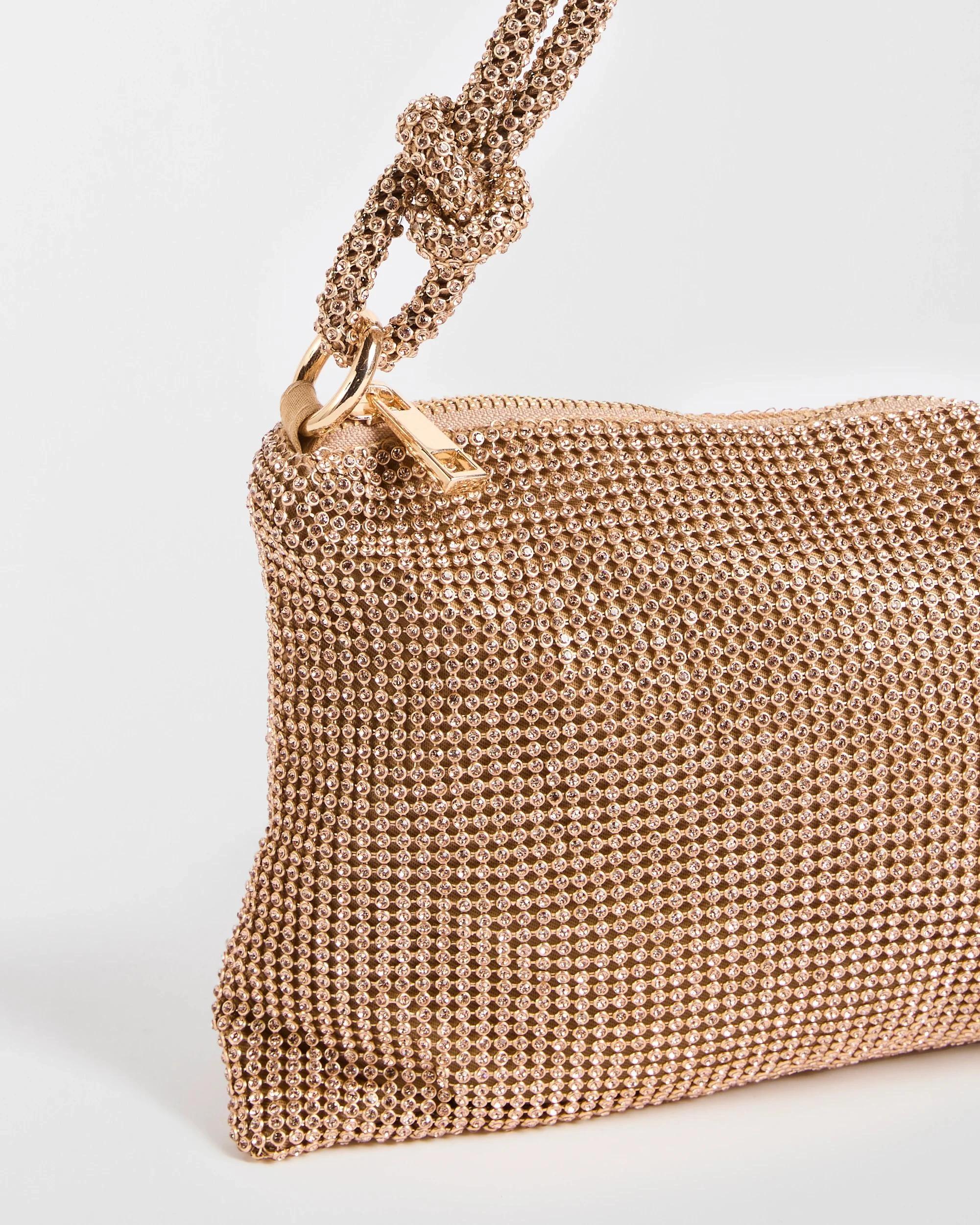 2 Target Accessories Slouchy Diamante Shoulder Bag ROSE GOLD, 2 of 2