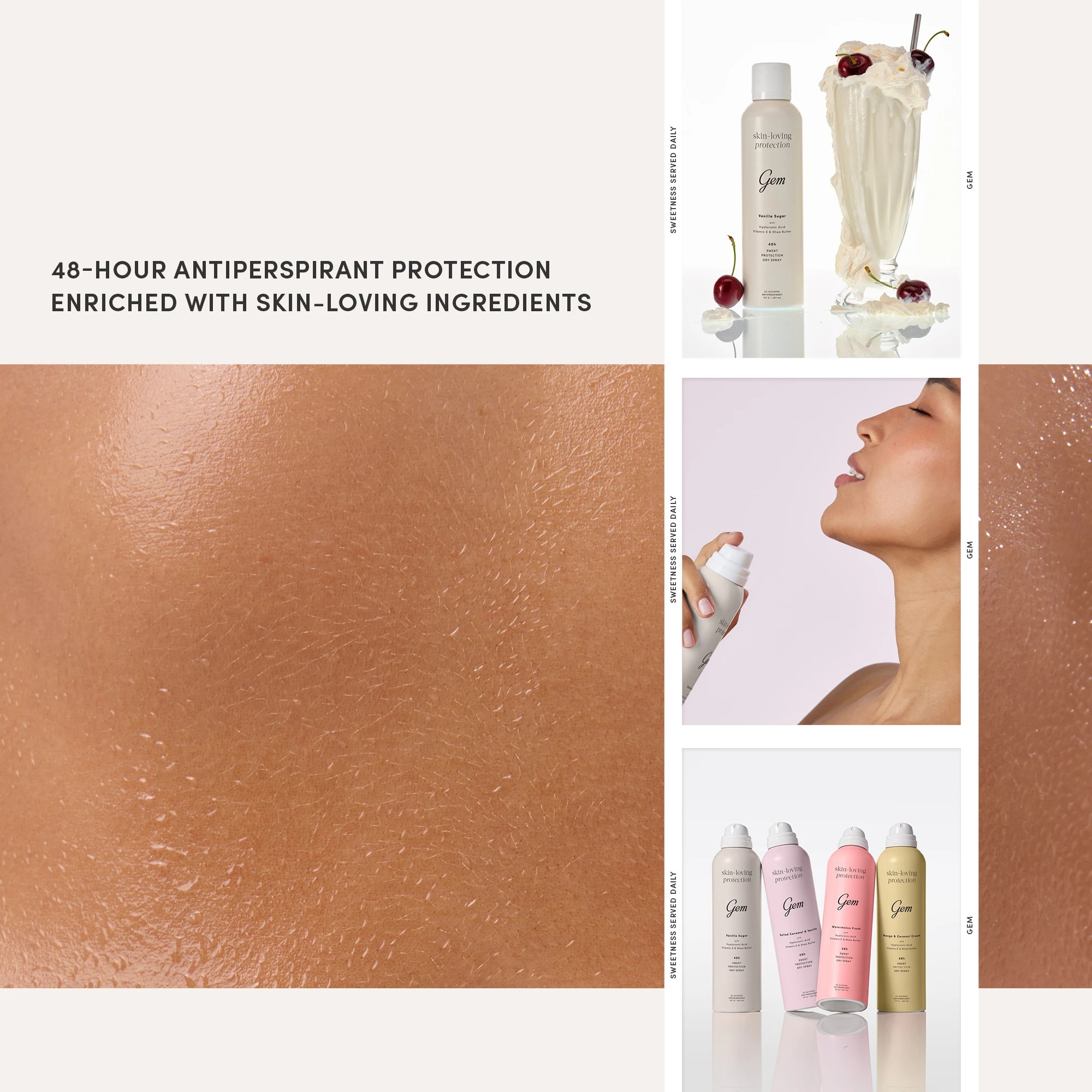 4 Gem Vanilla Sugar Skin-Loving Deodorant 207ml - Hyaluronic Acid, Vitamin E and Shea Butter, 4 of 6