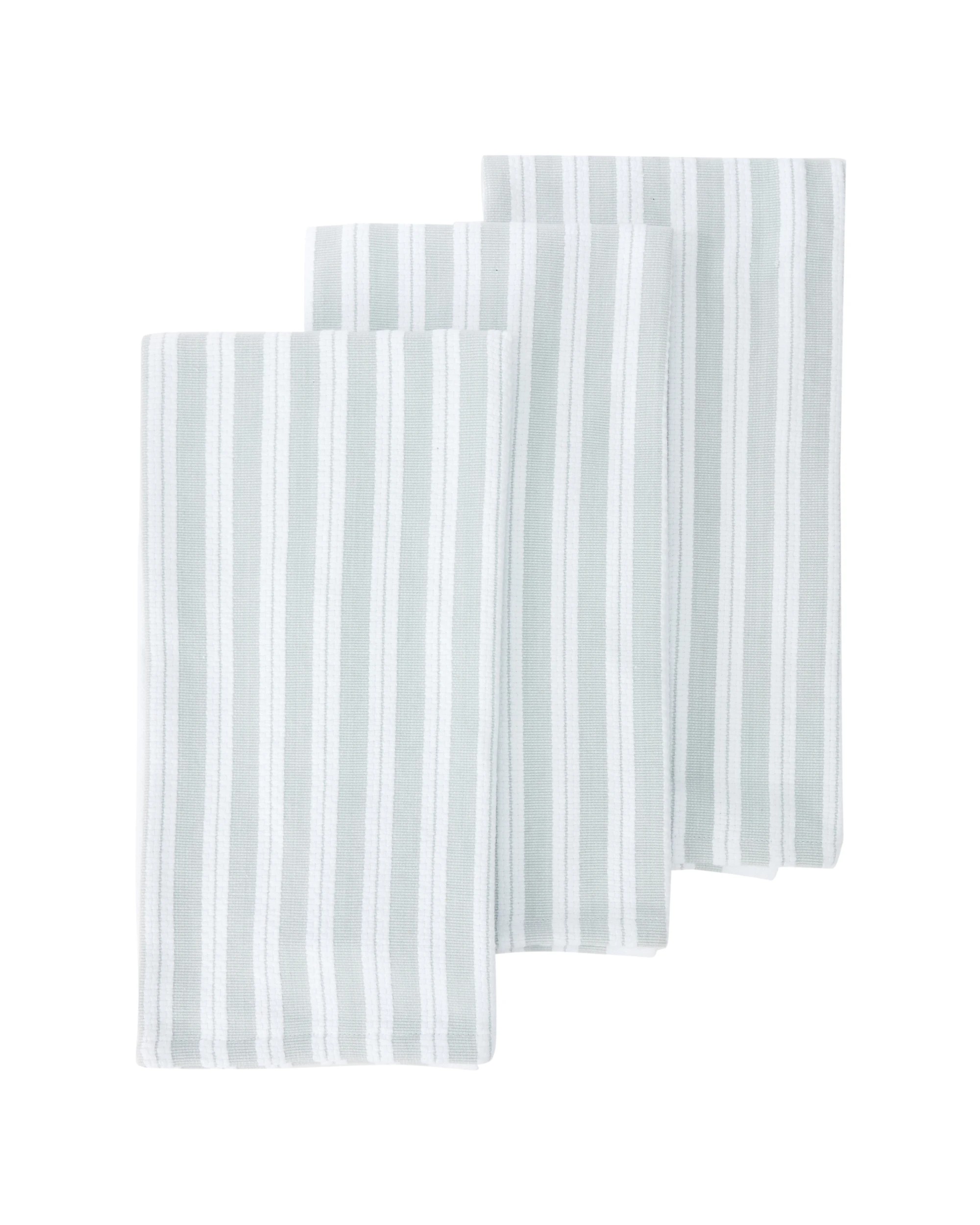 1 3 Pack Grey Basket Weave Extra Large Tea Towels, 1 of 4