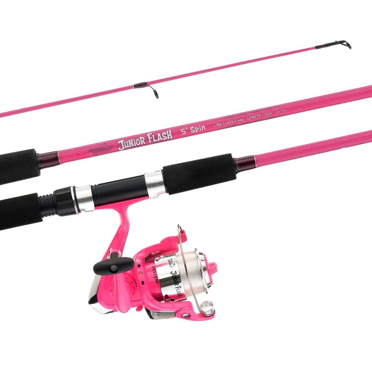 3 Jarvis Walker Junior Flash Spin Combo - 5ft., Pink, 3 of 6