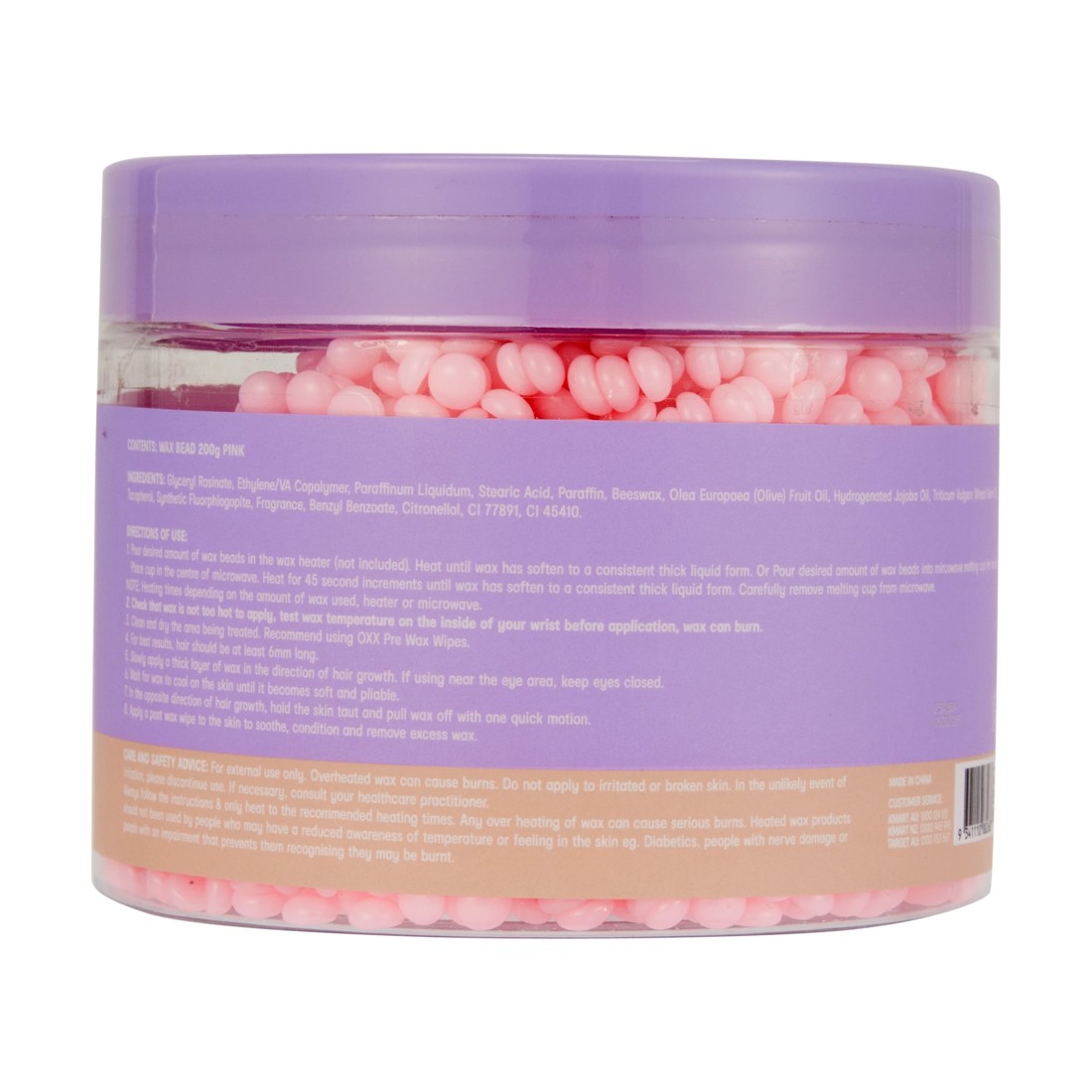 3 OXX Bodycare Sweet Cheeks Hard Wax Beads 200g - Pink, 3 of 3