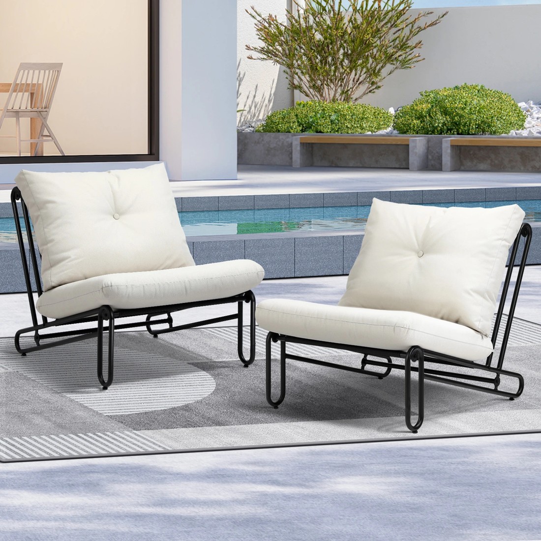 10 Livsip 2pc Outdoor Lounge Chairs Patio Furniture Garden Sofa With Cushions
 - Multi, 10 of 10