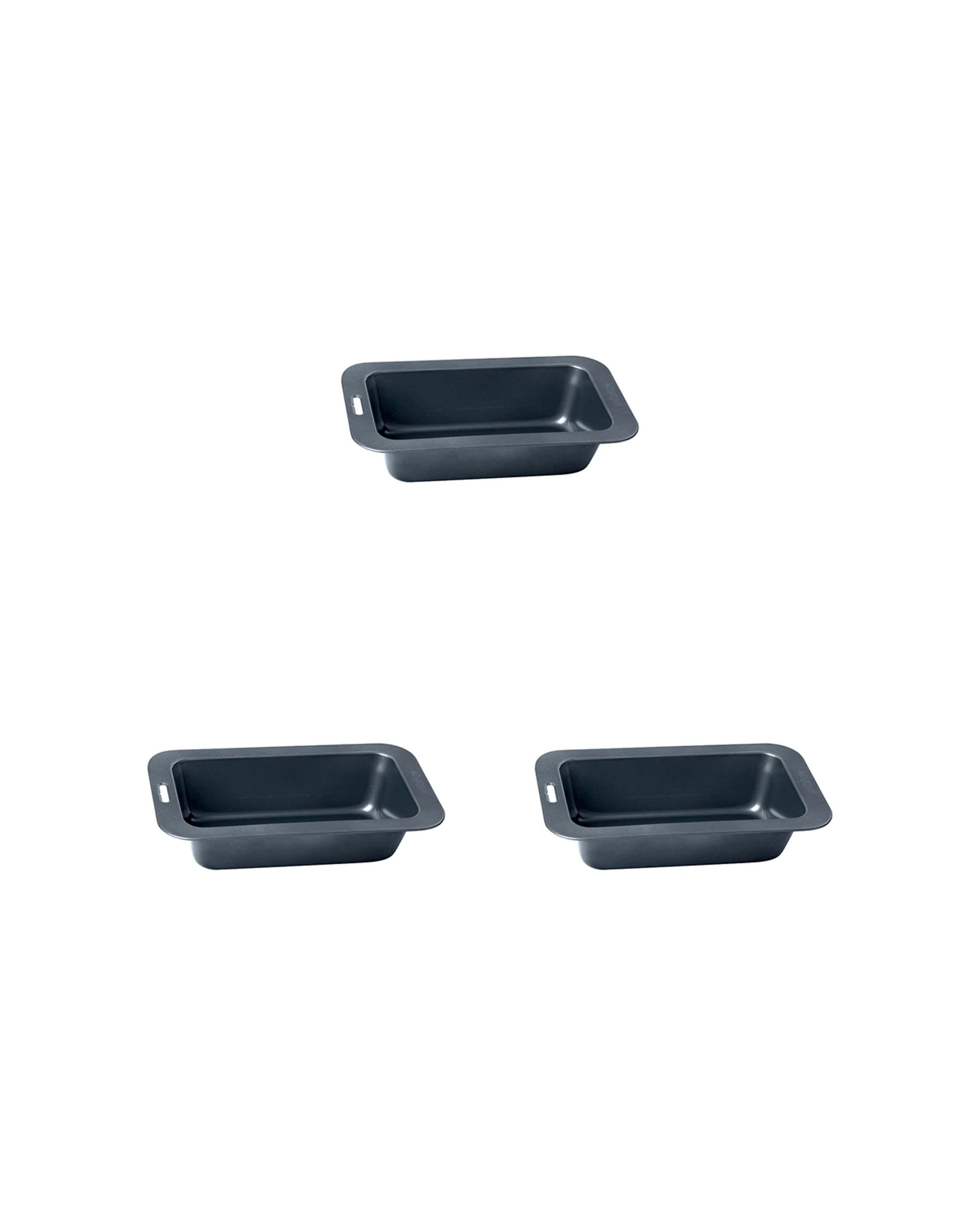 1 Wiltshire 3PK Easybake Rectangular Loaf Cake Pan Oven Safe Baking Tin 24cm - Black, 1 of 3