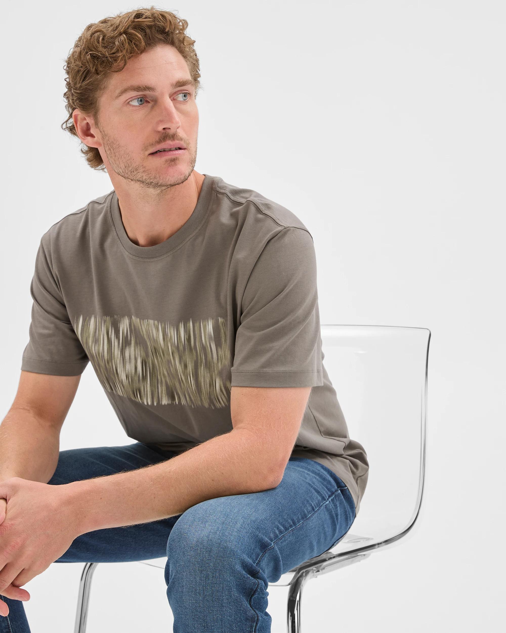 3 Target Man Australian Cotton Blend Abstract T-Shirt SHIITAKE MARLE, 3 of 6