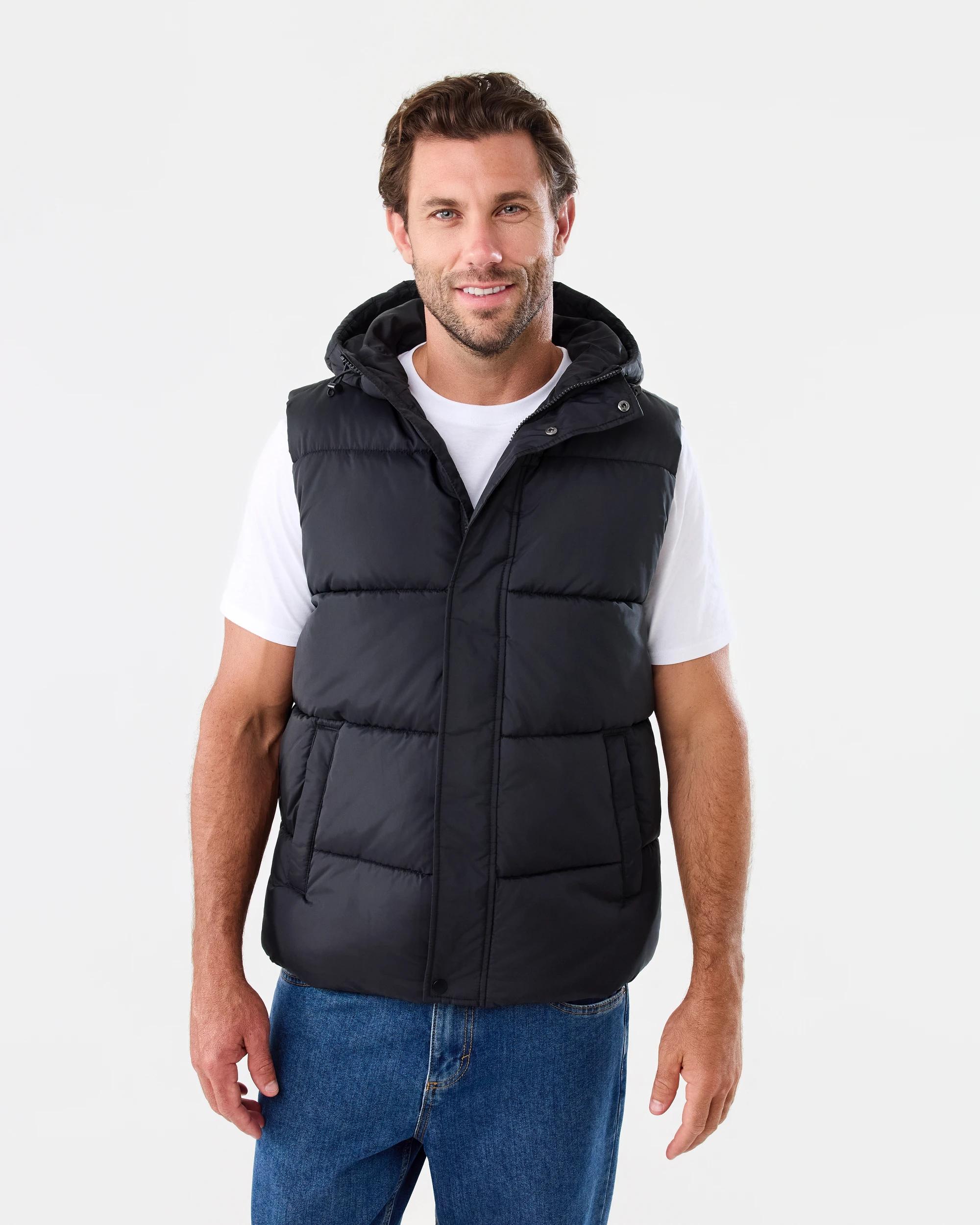 2 Hooded Puffer Vest Black, 2 of 7