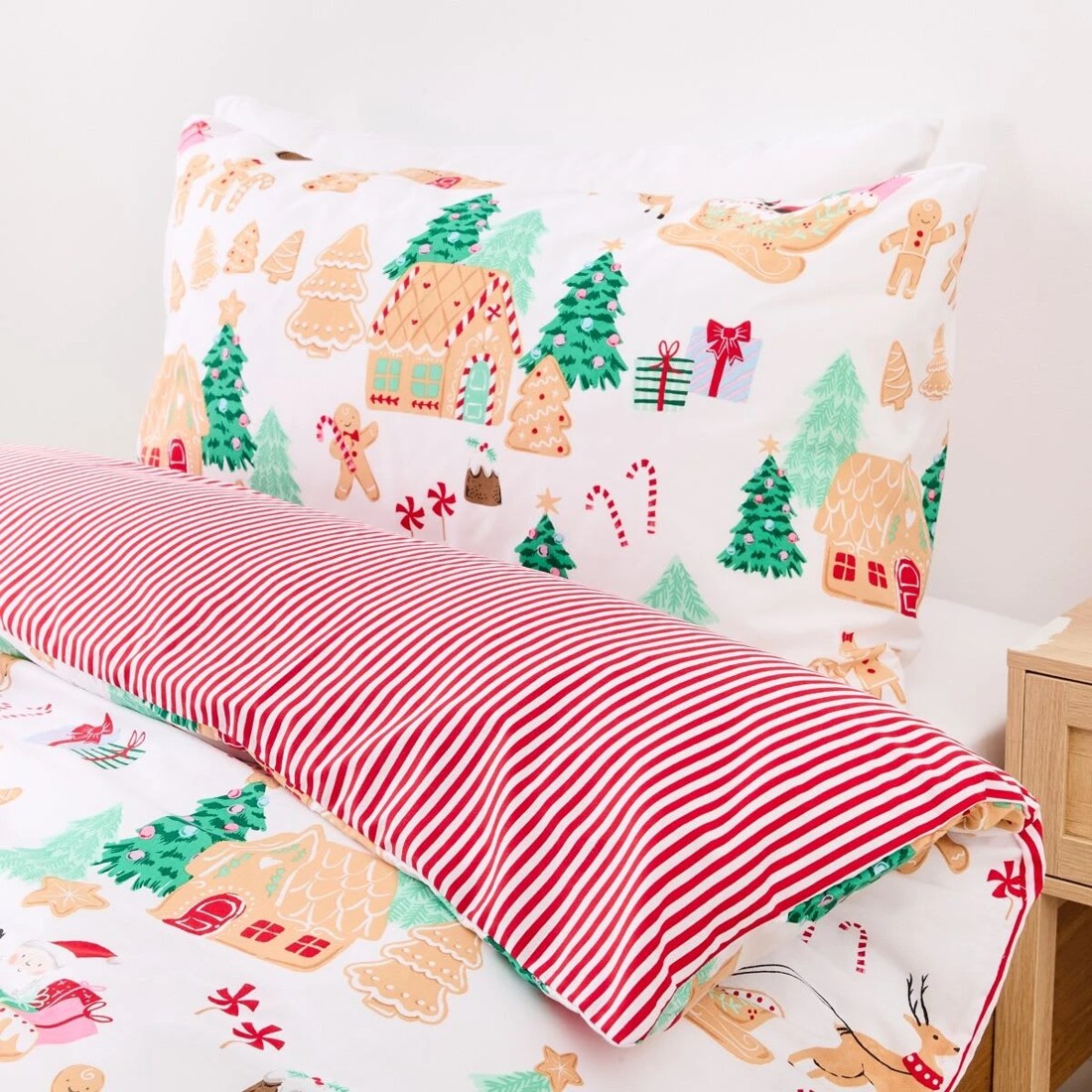 3 Gingerbread Cotton Rich Reversible Quilt Cover Set - Single Bed, 3 of 8