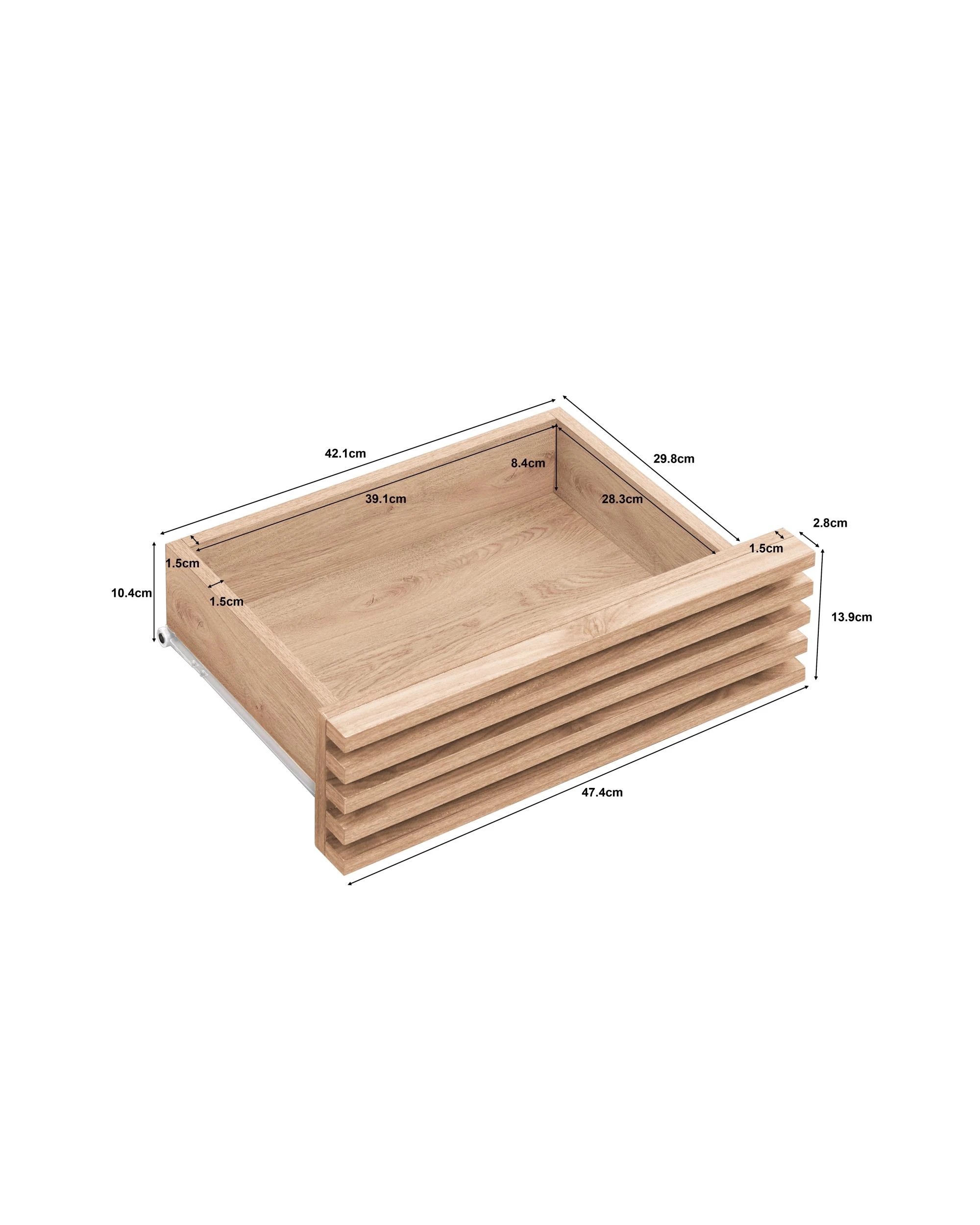 5 Kodu Bedside Unit Side Table Nightstand 1 Drawer Oak - Natural, 5 of 5