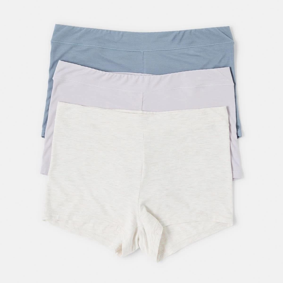 1 3 Pack Bamboo Blend Boyshort Briefs Bm Gh St, 1 of 8