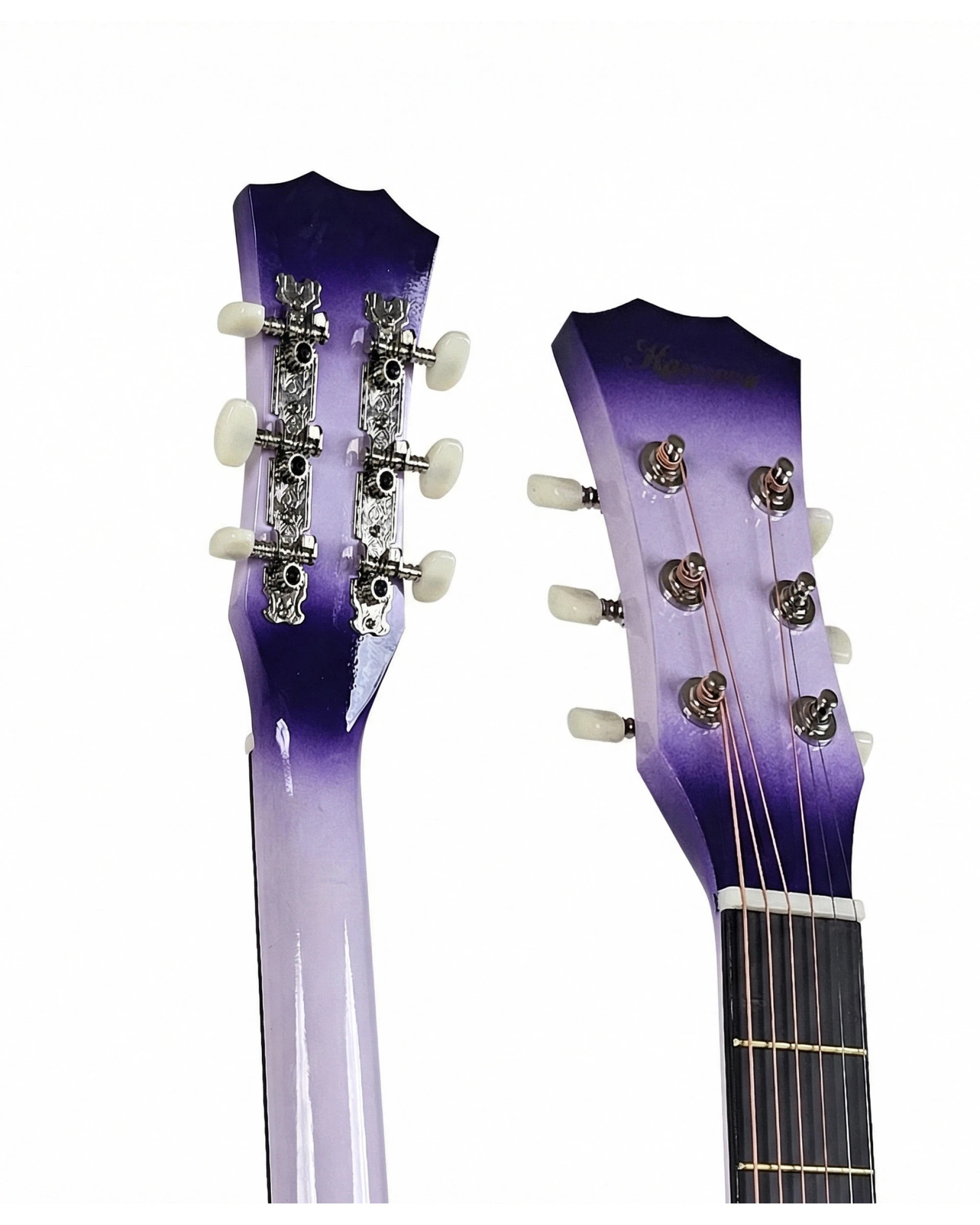 5 Karrera 38in Cutaway Acoustic Guitar with Guitar Bag in Purple Burst - Purple, 5 of 10