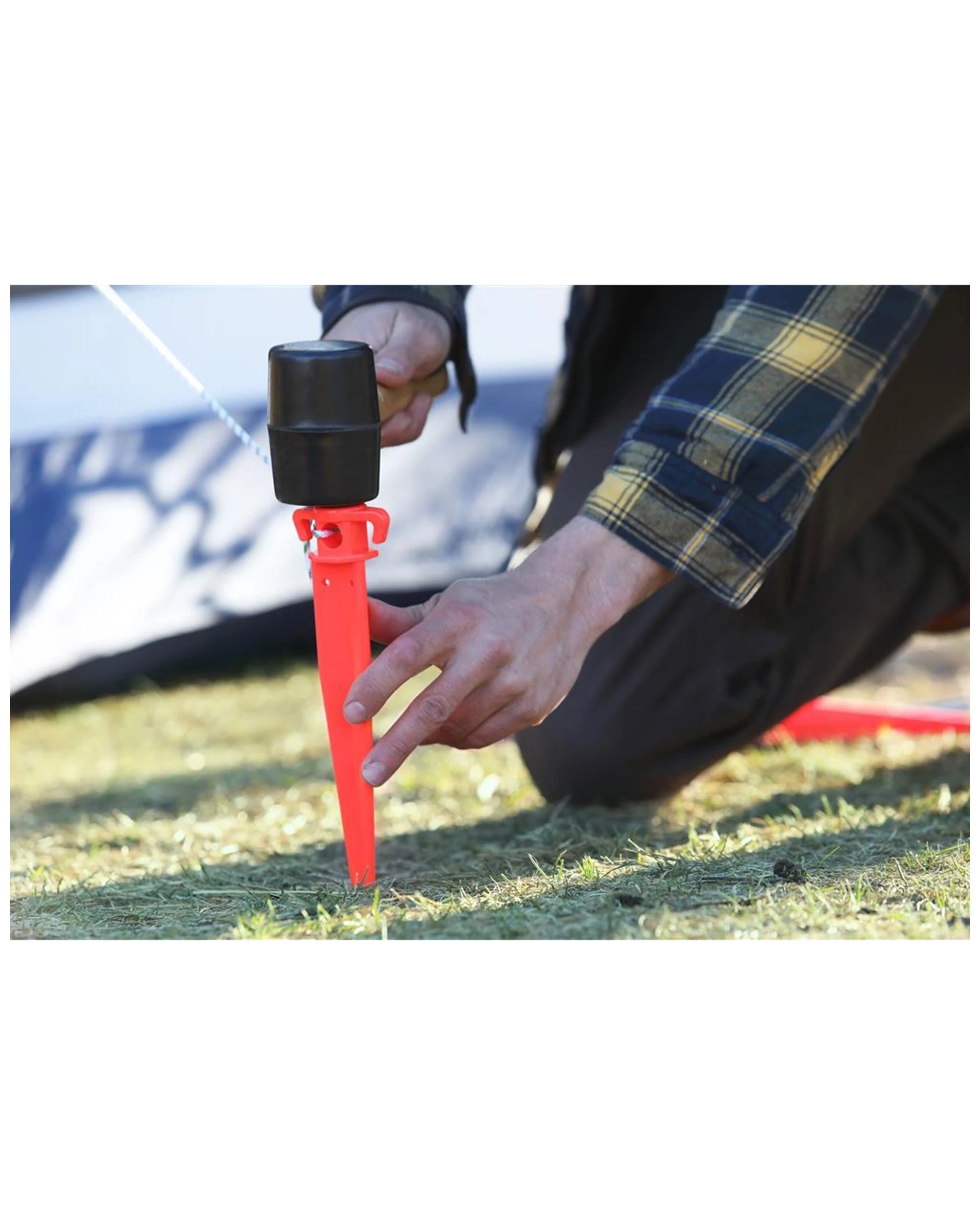 2 Coghlans Ground Spike Heavy Duty Tent Peg Polypropylene Camping Accessory - Red, 2 of 3