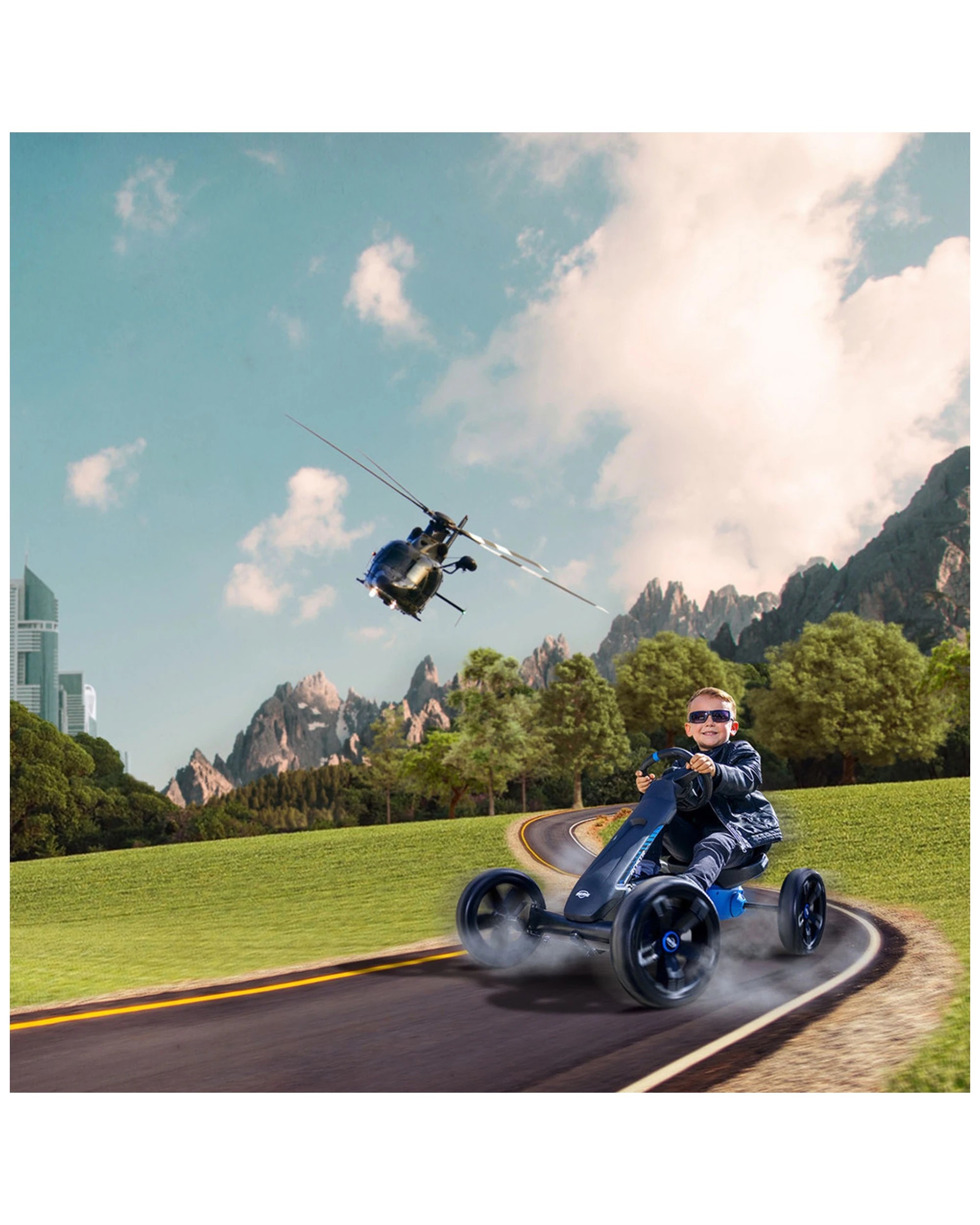 5 Berg Reppy Roadster Pedal Go Kart For Kids Blue Black Lightweight Safe Ride - Blue, 5 of 5