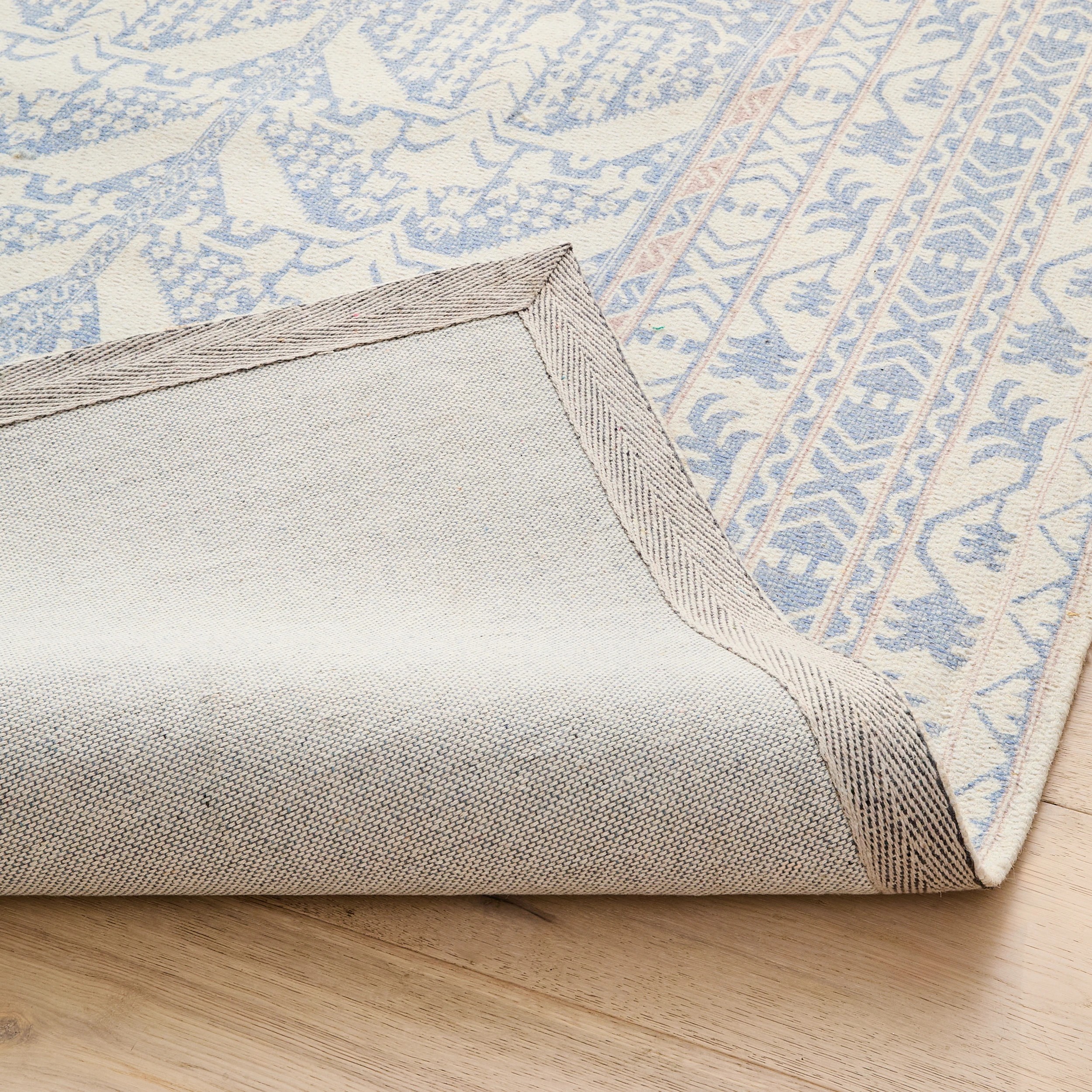 3 Emi Wool Blend Rug - Blue, Extra Extra Large - 300cm x 200cm, 3 of 6