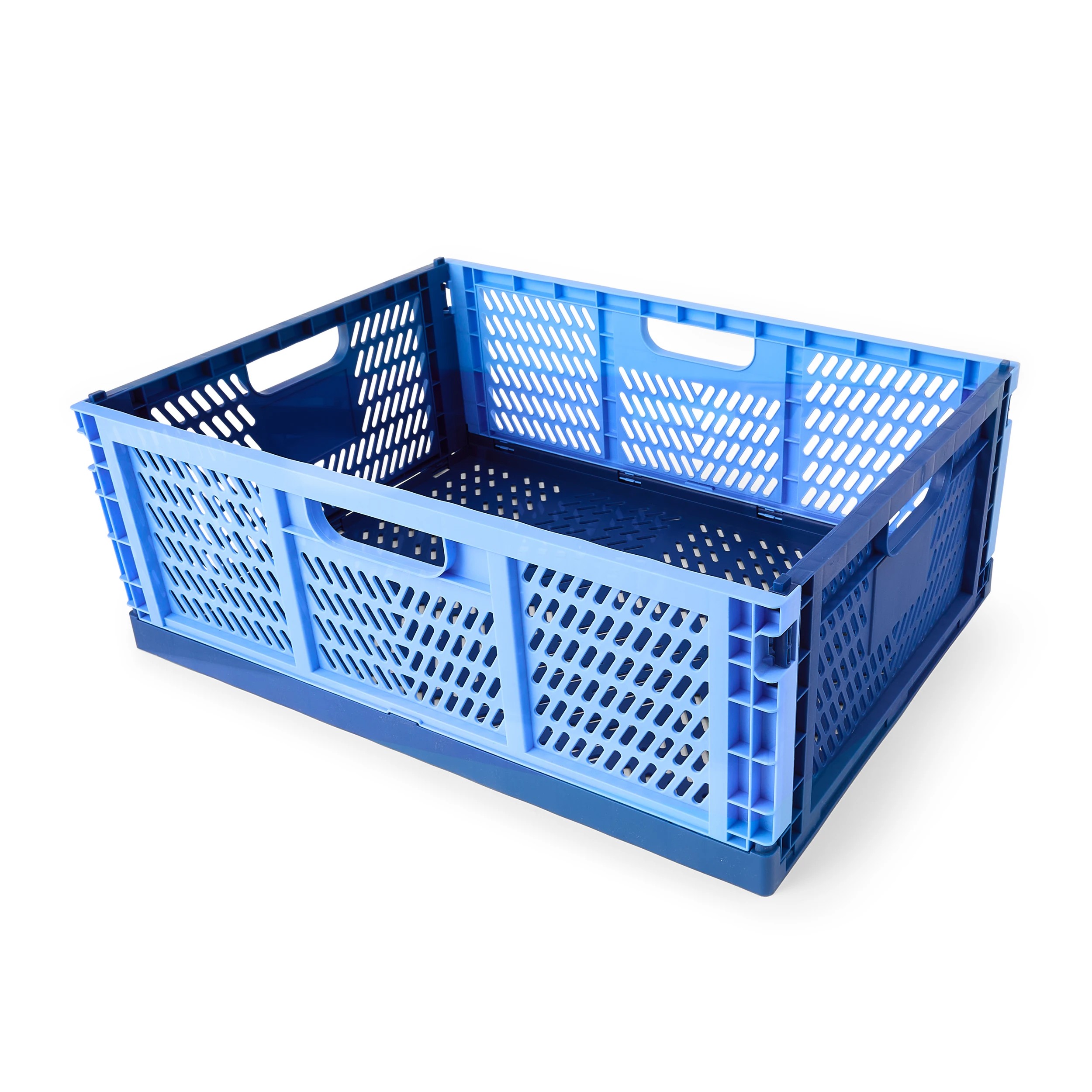 2 30L Collapsible Crate - Large, Blue, 2 of 8