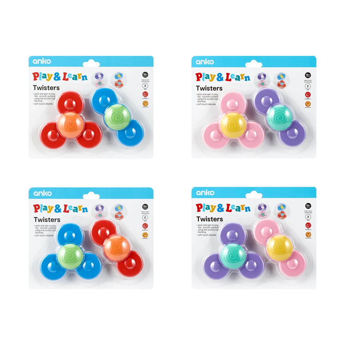 7 2 Piece Twisters - Assorted, 7 of 7