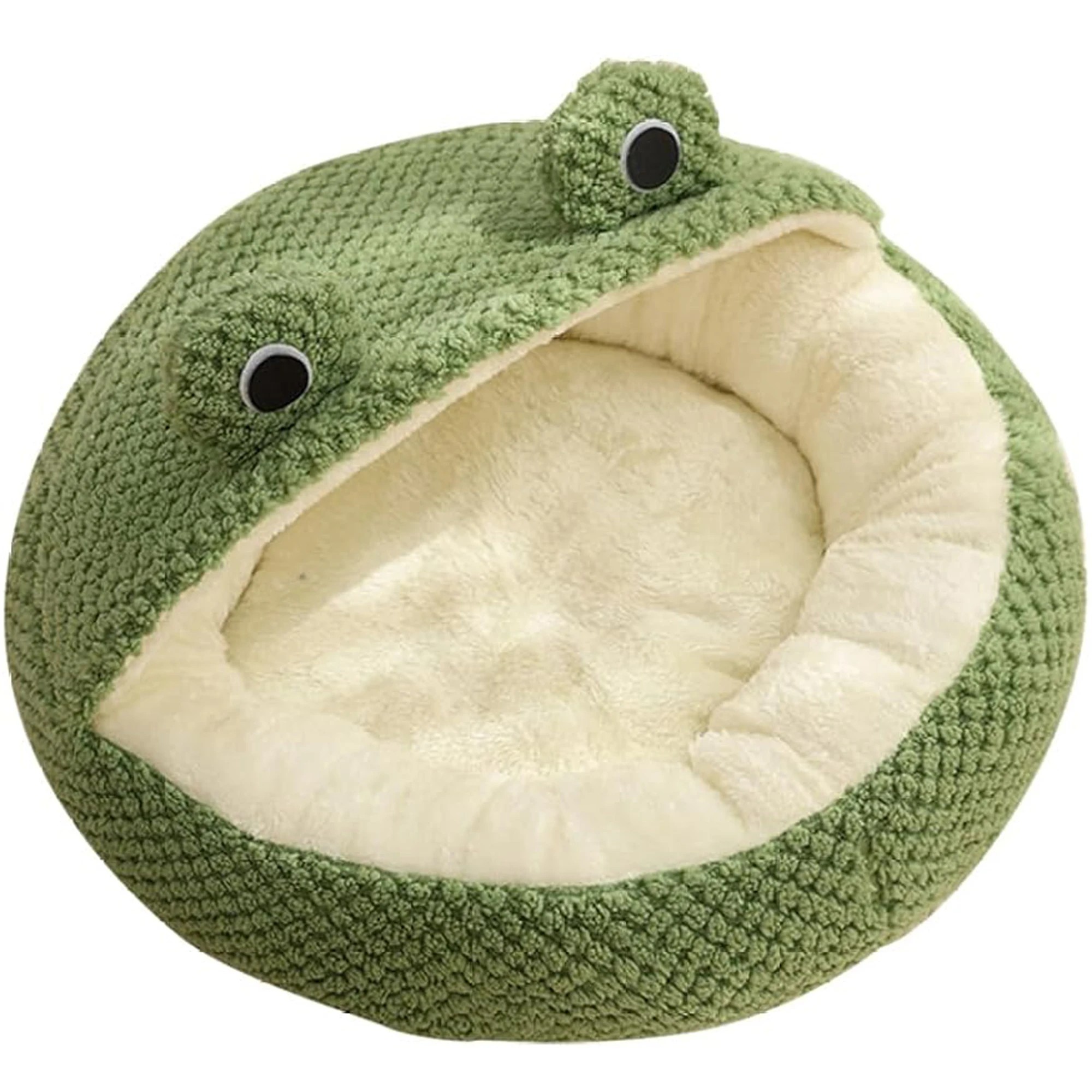 3 Todo Semi Enclosed Pet Nesting Bed 60cm Diameter Soft Warm Dog Cat Sleeping Bed - Frog, 3 of 6
