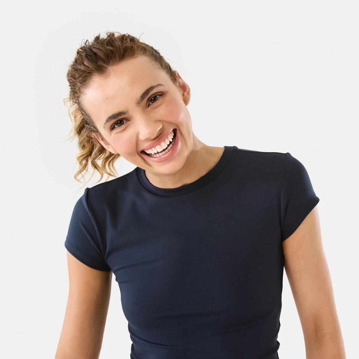 5 Active Womens Ultra Soft Crew Neck T-shirt SHADE NAVY, 5 of 6