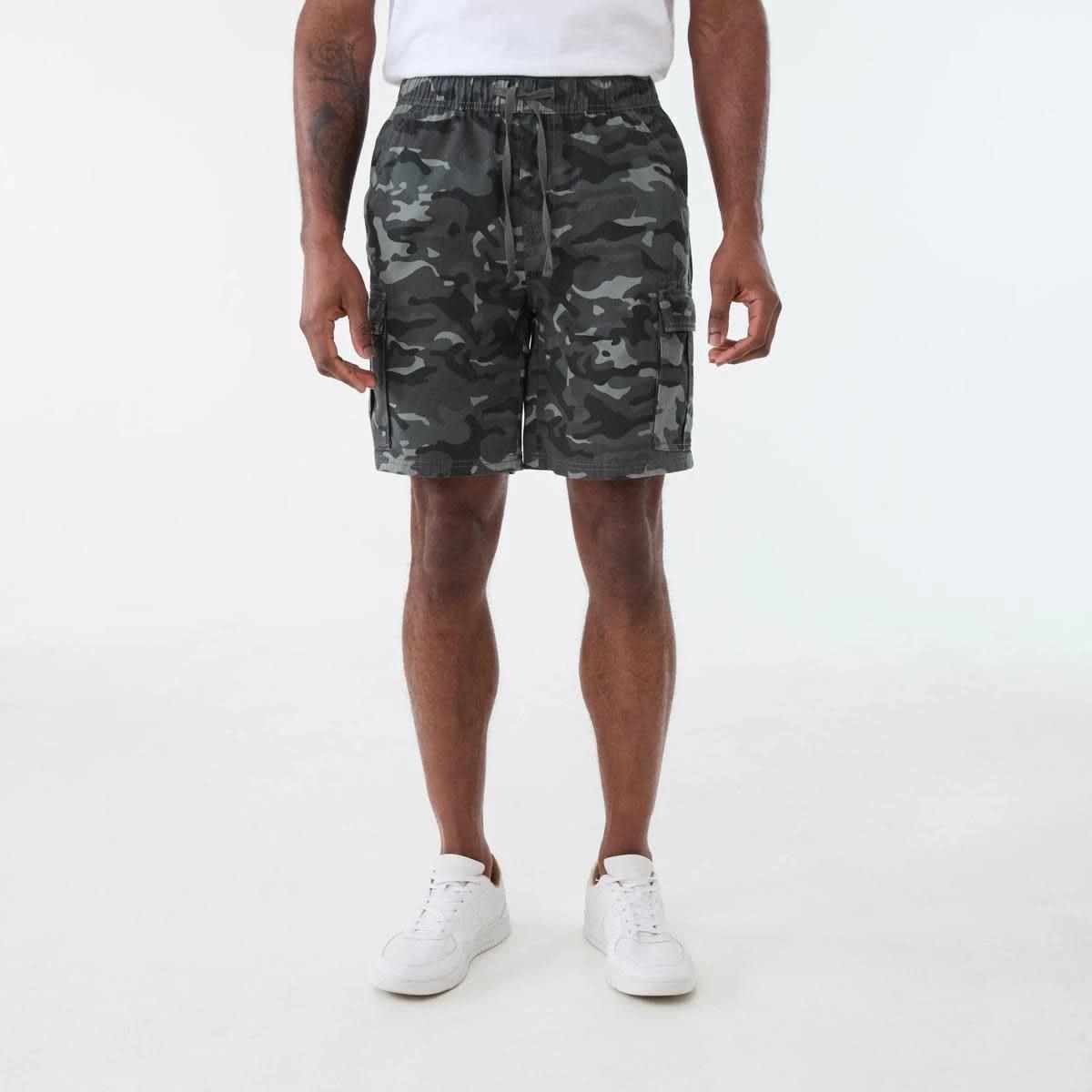 6 Elastic Waist Cargo Shorts URBAN CAMO ENDLESS GREY, 6 of 6