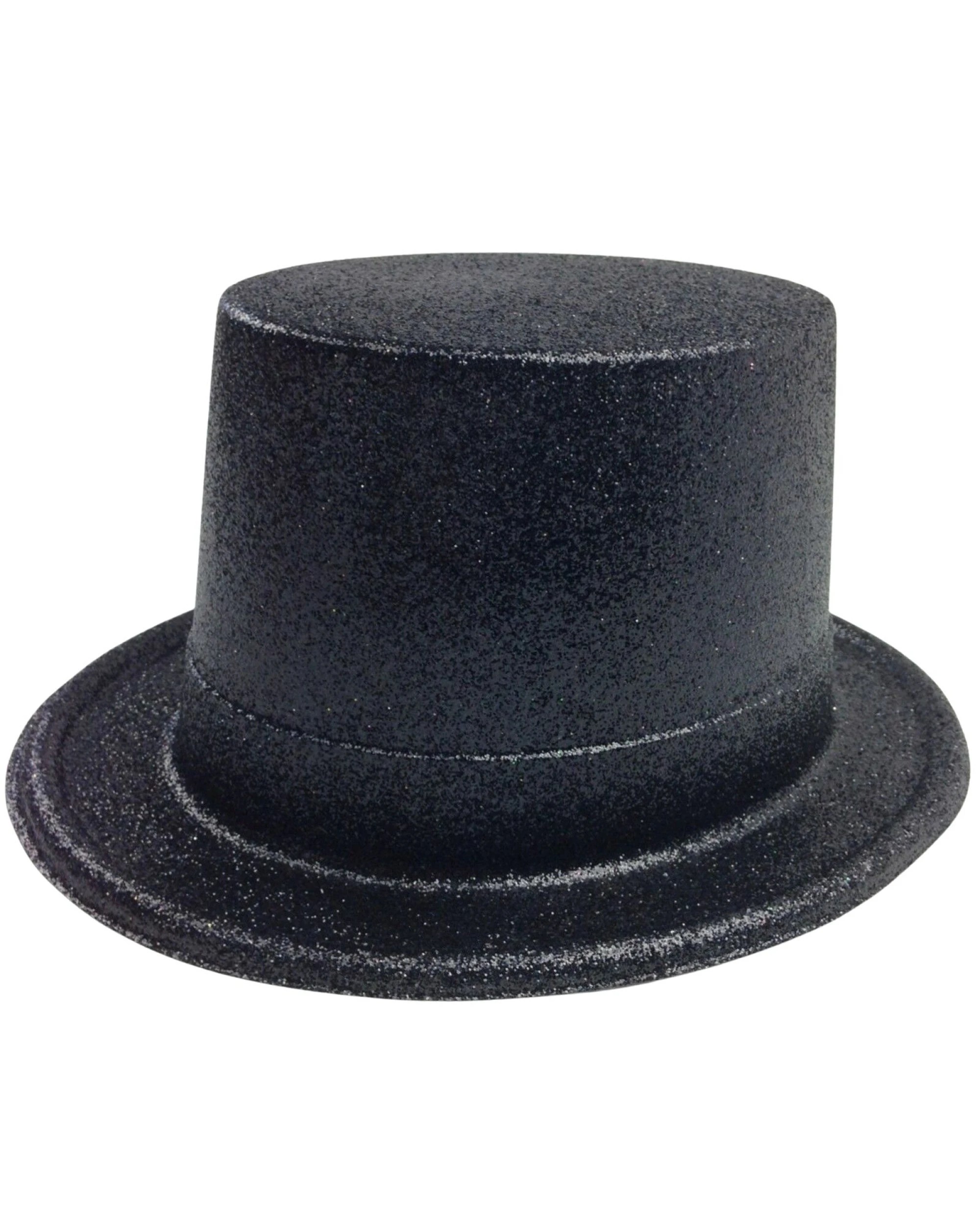 2 BR Costumes Glitter Top Hat Adult Costume Fancy Dress Party Plastic Tall Hat - Black, 2 of 2