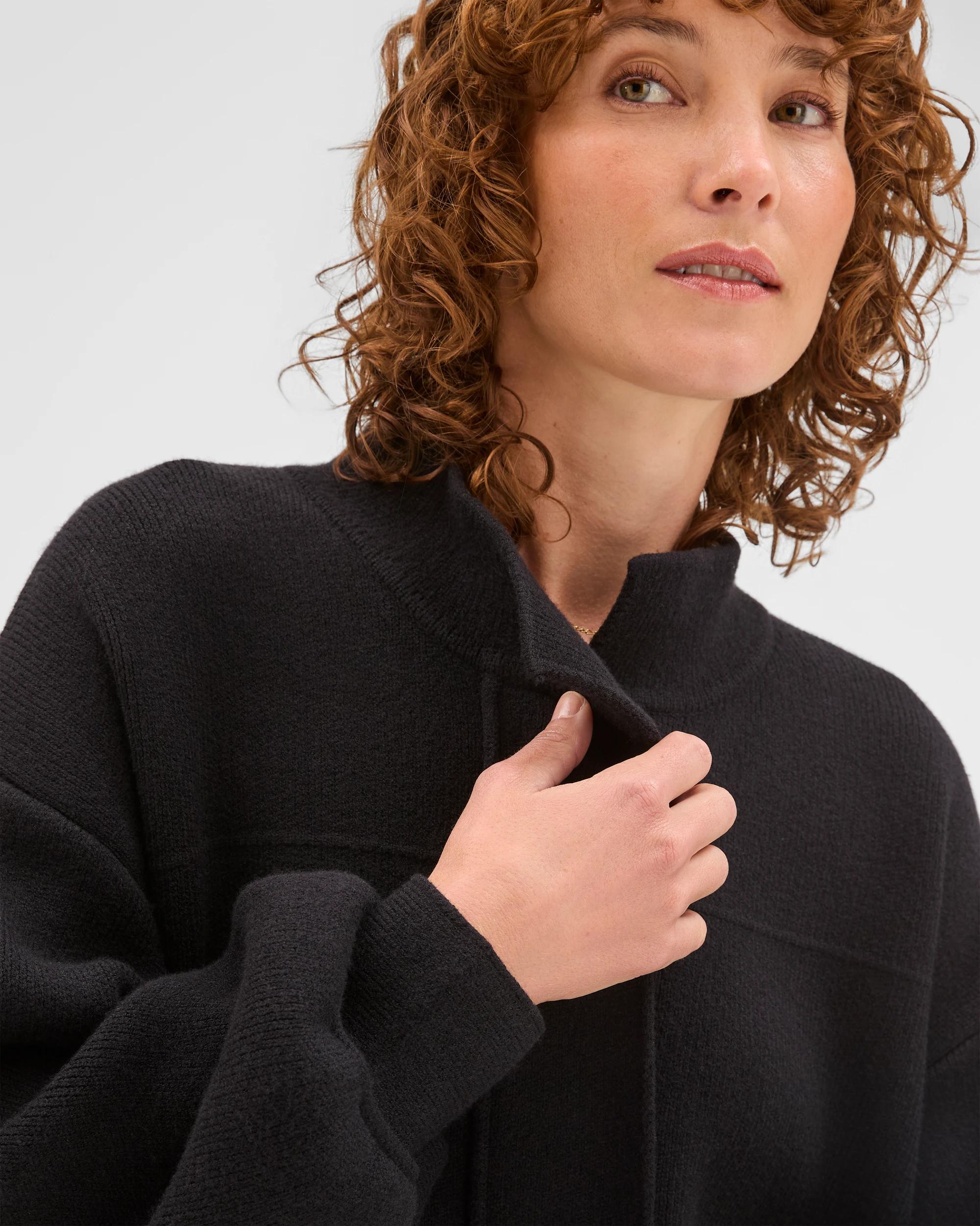 2 Target Woman Clean Knit Button Through Bomber Jacket BLACK, 2 of 5