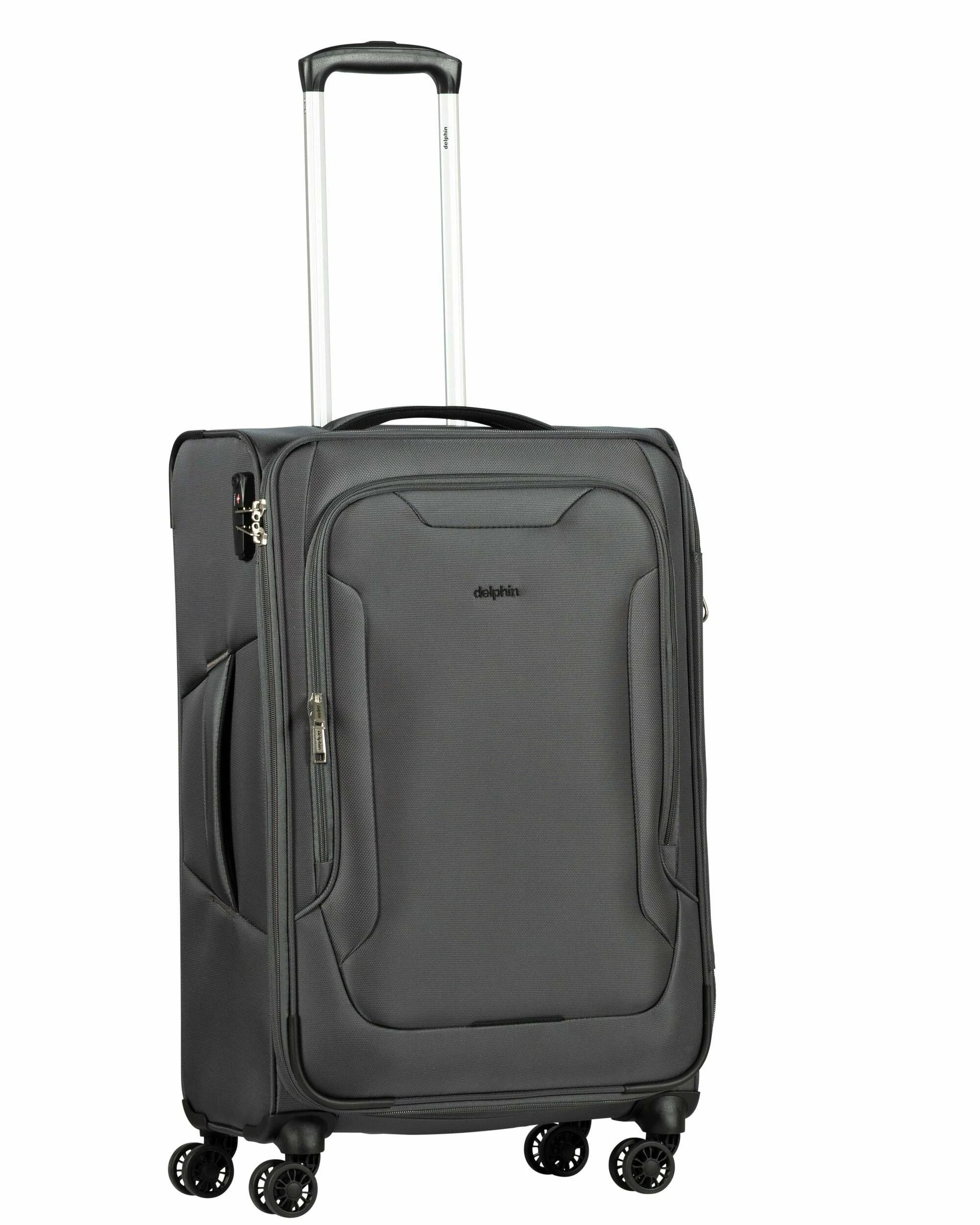2 Delphin Caspian 2 Softside Medium Spinner Suitcase - 73cm - Grey, 2 of 5