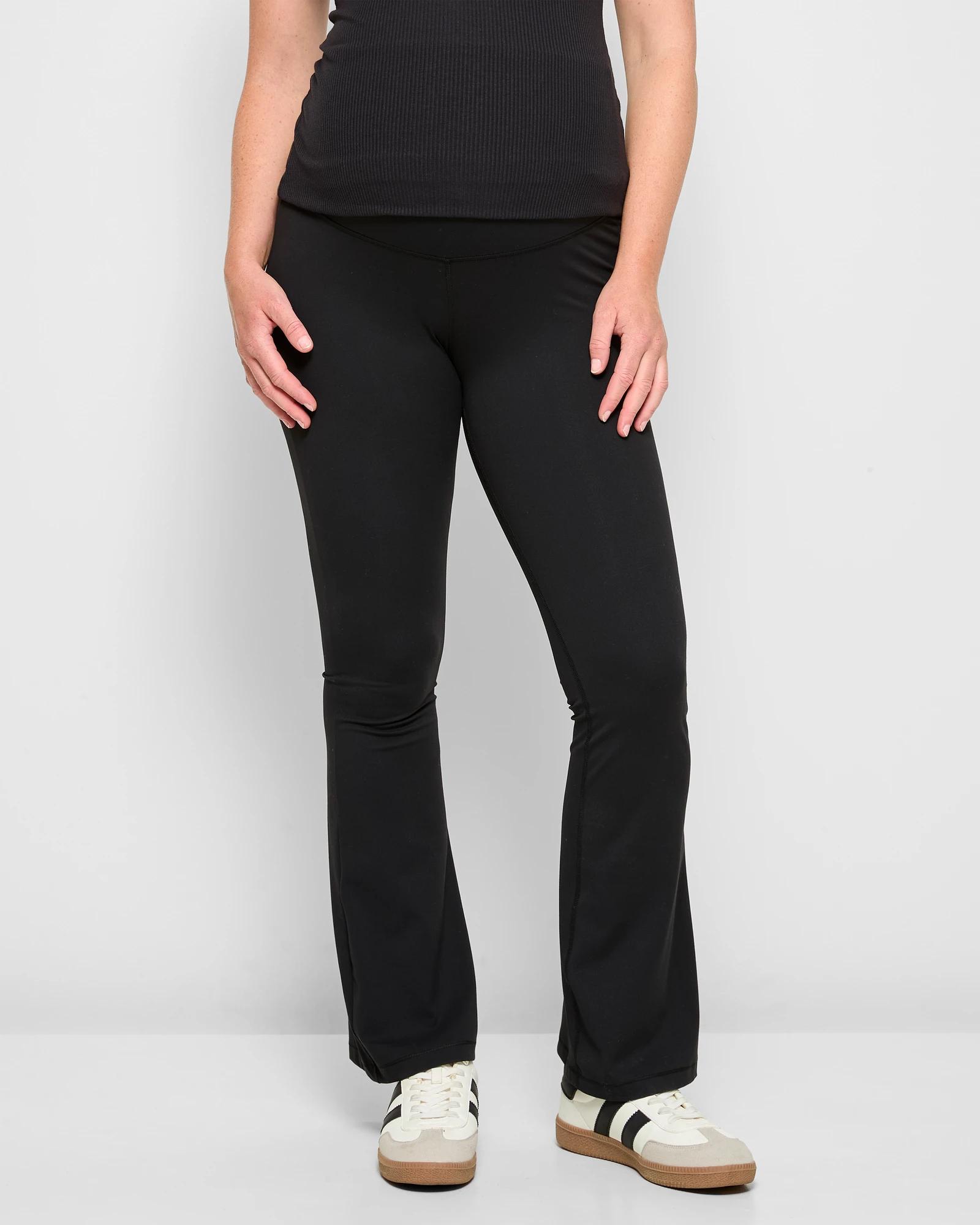 2 Target Maternity Studio Soft Full Length Flare Tights BLACK, 2 of 5