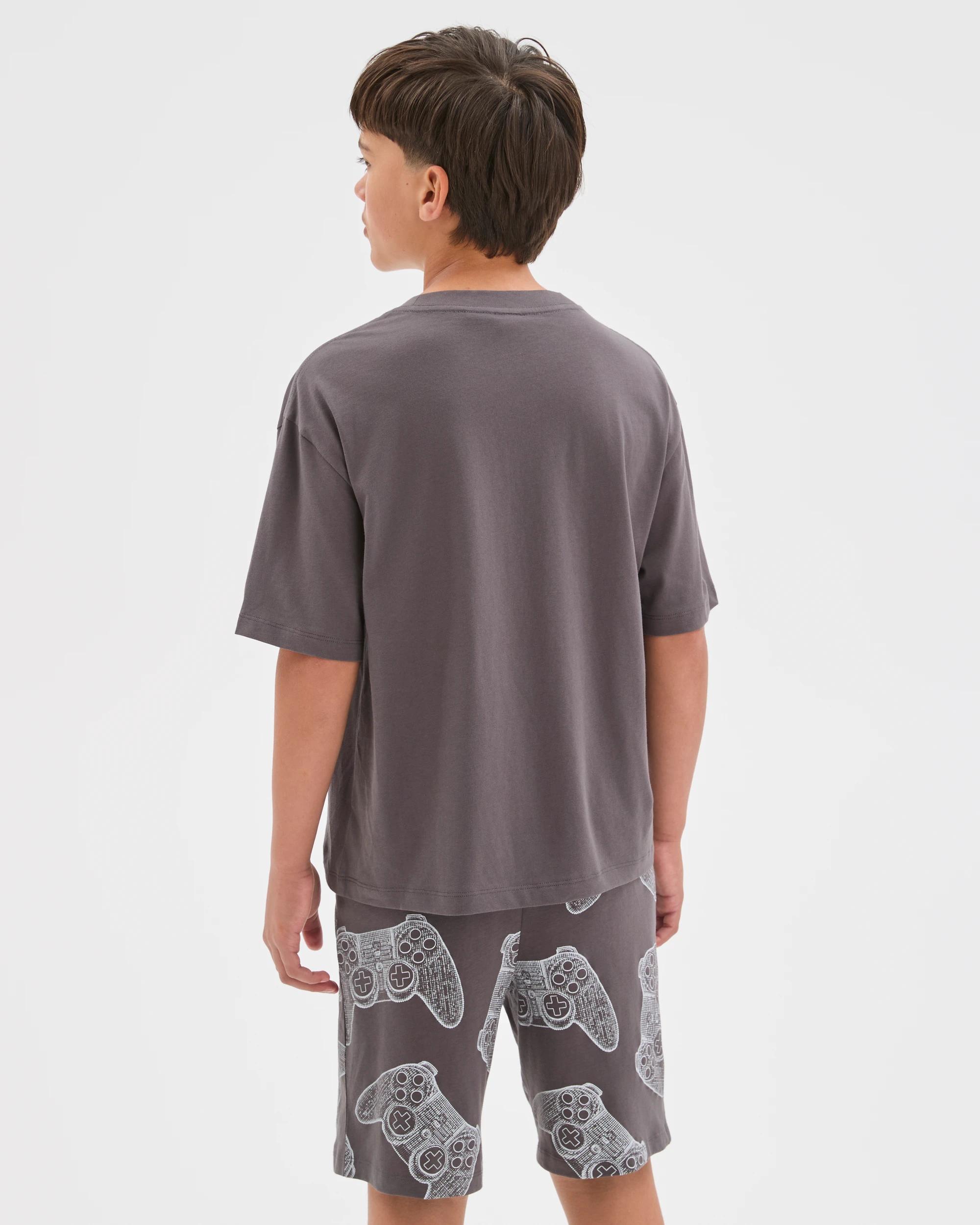4 Target Kids Australian Cotton Older Boys Oversized Applique Knit Pyjama Set GAMING, 4 of 6