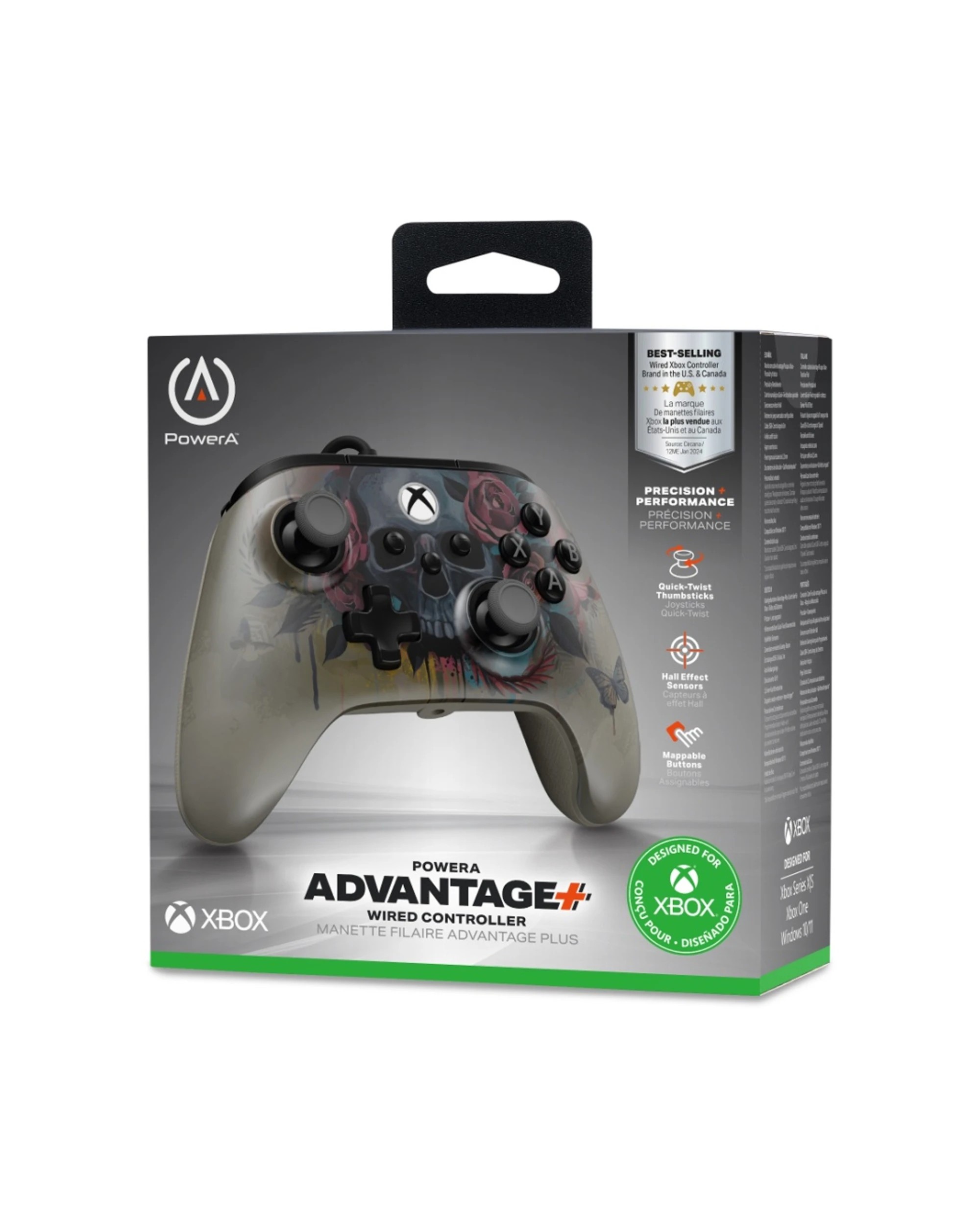 1 PowerA Xbox Series Advantage Wired Plus Gaming Controller Bloom & Gloom 3.5mm Jack - Multi, 1 of 7