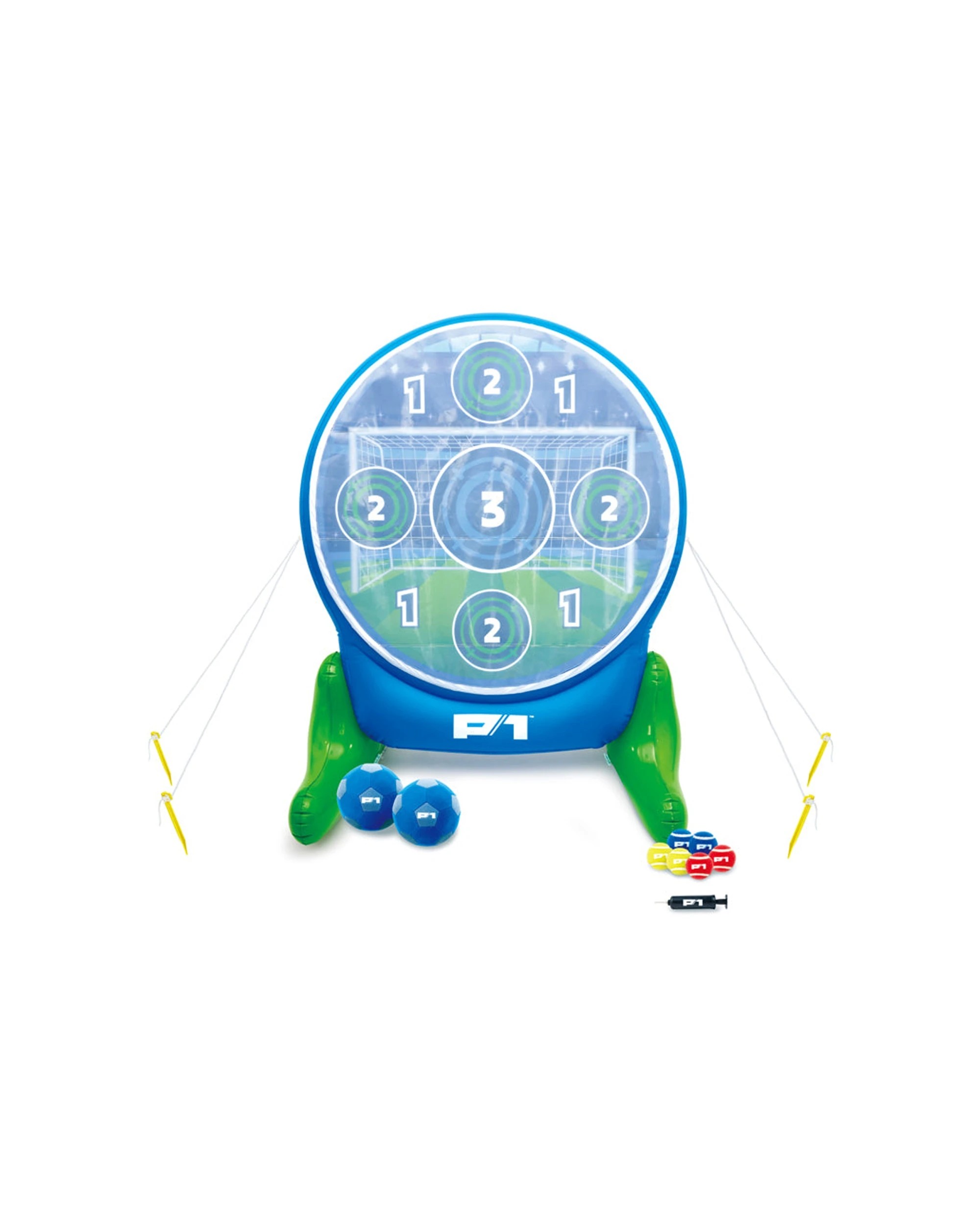 1 P1 Kids Multizone Sports Tower Soccer Baseball Portable Outdoor Play - Blue, 1 of 3