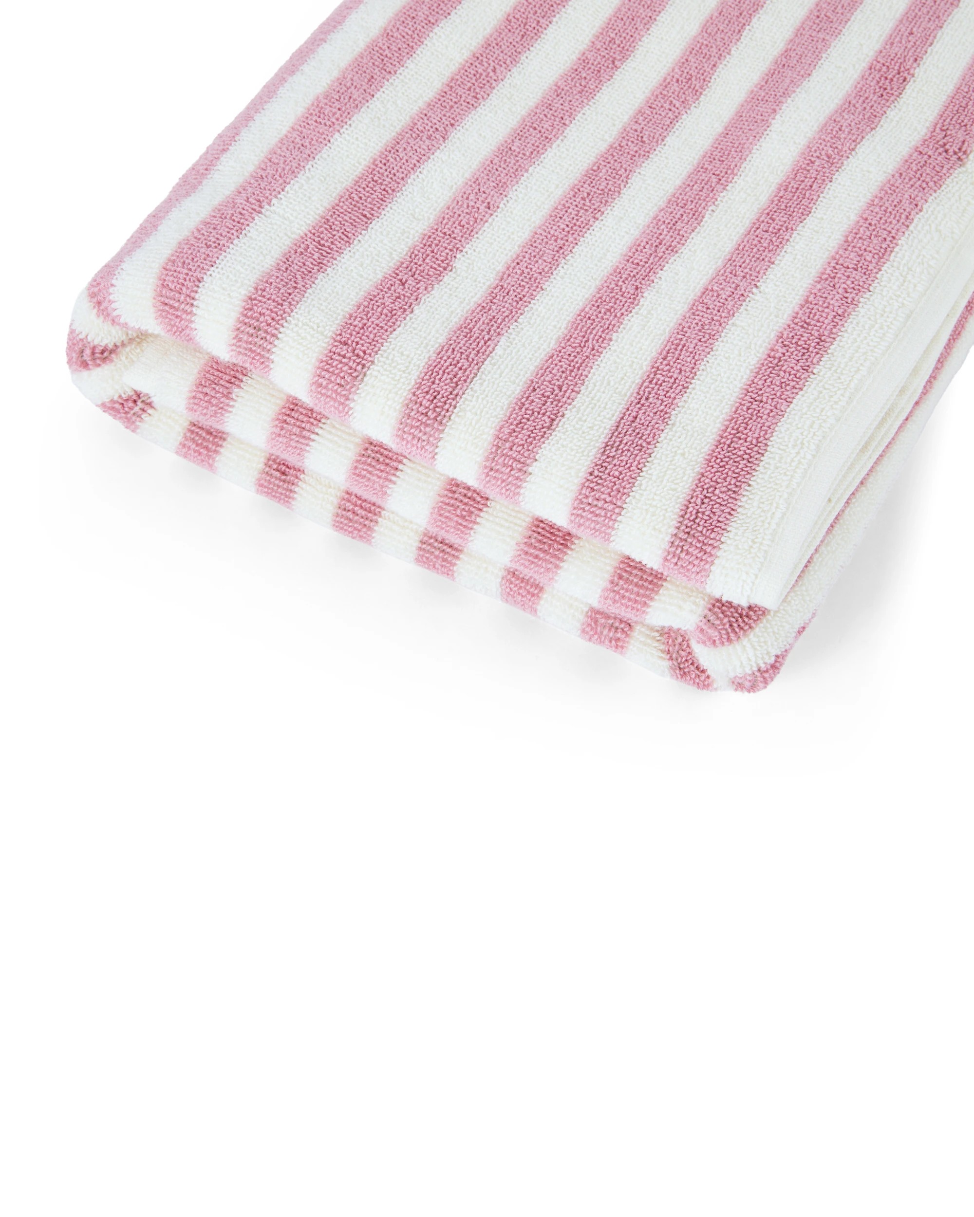 4 Reversible Stripe Cotton Bath Towel - Pink and Green, 4 of 5