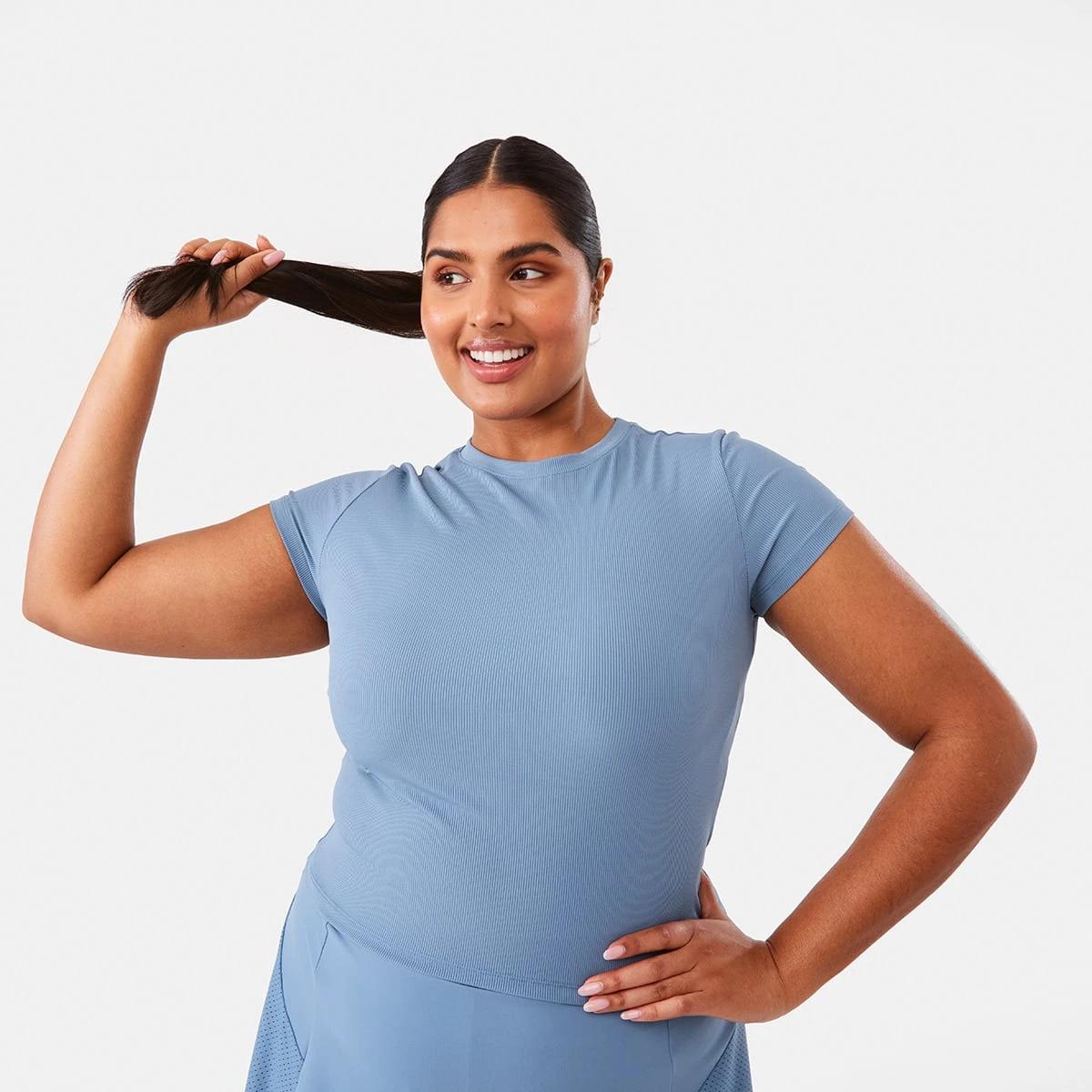 3 Active Womens Rib T-shirt Citadel Bl, 3 of 9