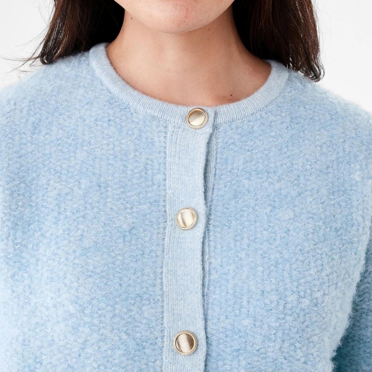 5 Pocket Textured Cardigan Blu Skyway, 5 of 6