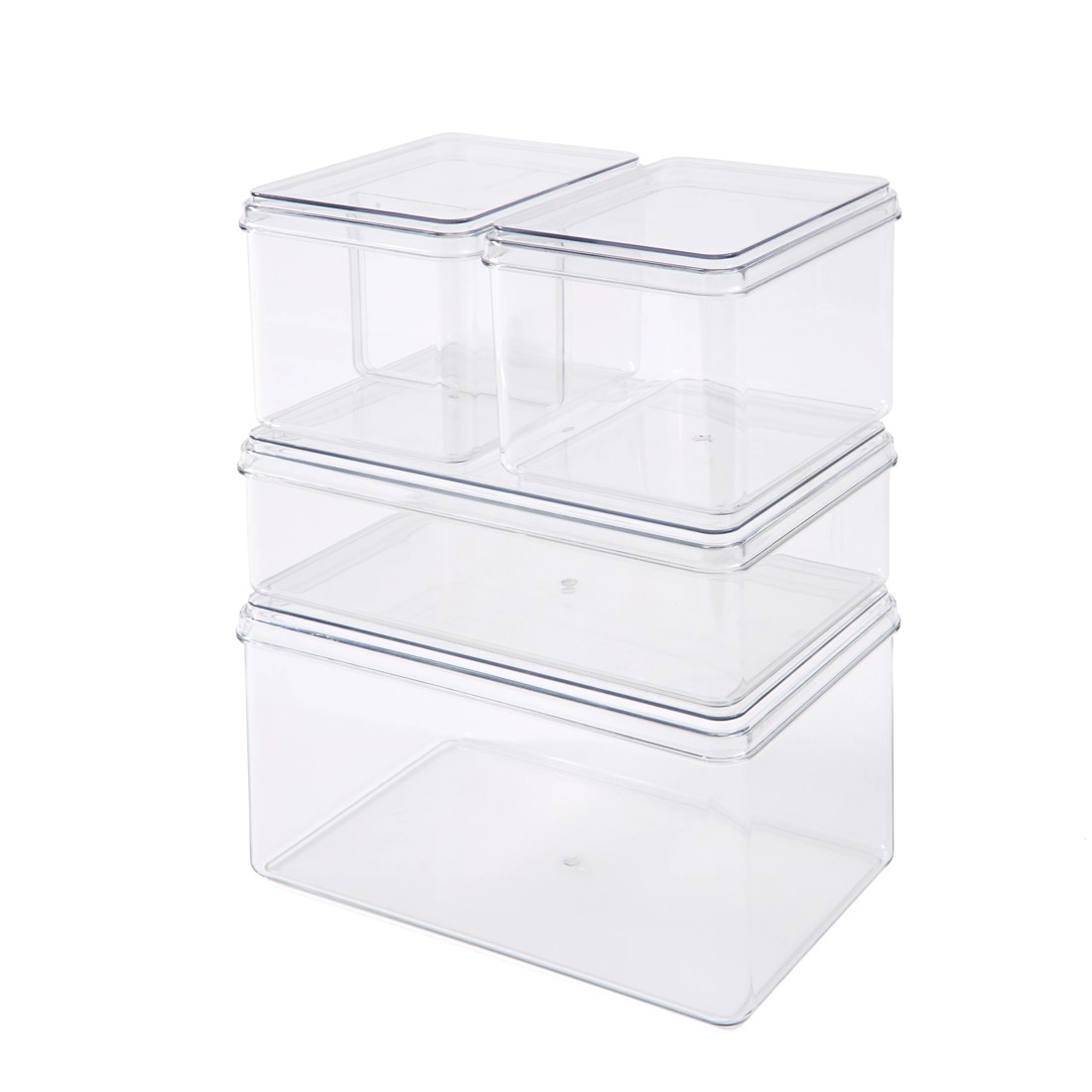3 Set of 4 Pantry Storage Containers with Lids, 3 of 10