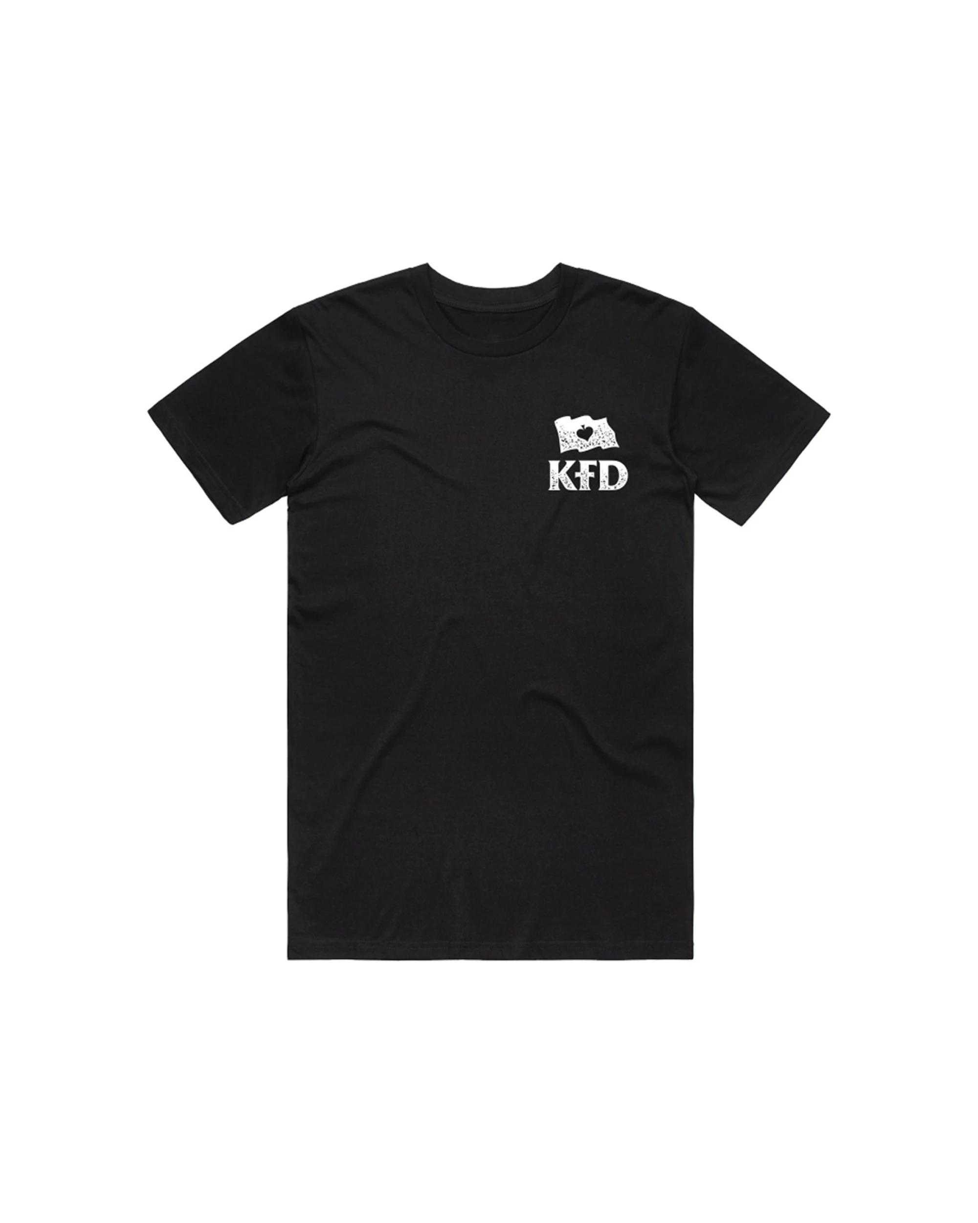 1 KFD SmileWave Tee Cotton Regular Fit Crew Neck Mens T Shirt BLACK, 1 of 2