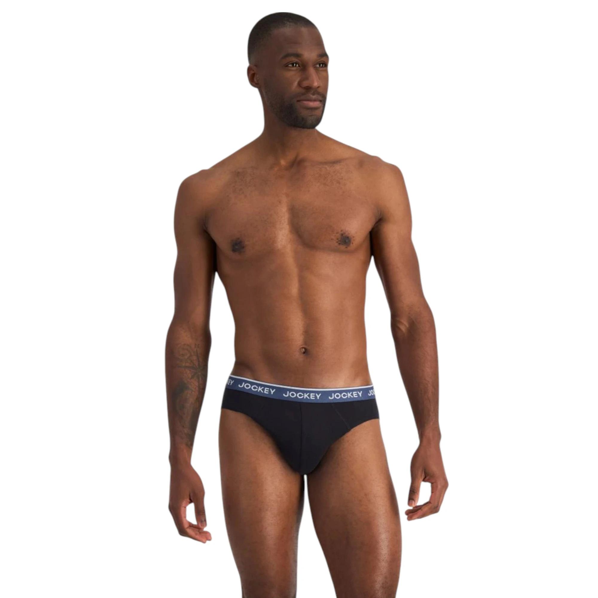 4 Jockey 20 Pack Elastic Cotton Brief Underwear BLACK, 4 of 9