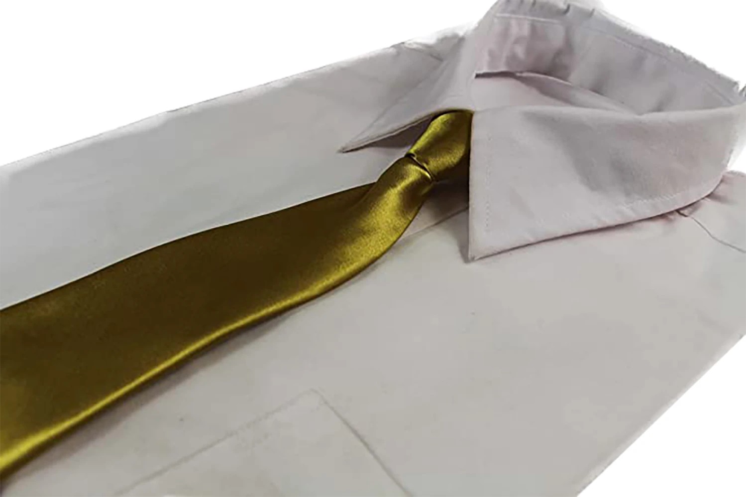 2 Zasel Kids Boys Mustard Yellow Elastic Plain Neck Tie - Yellow, 2 of 2