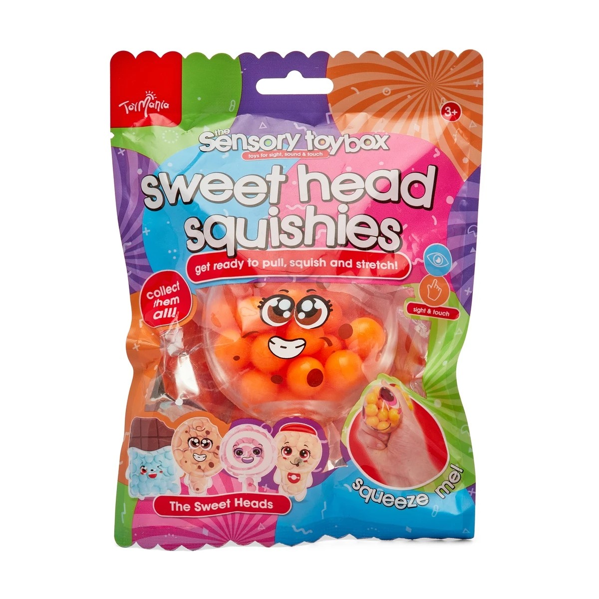 1 ToyMania The Sensory Toy Box Sweet Head Squishies - Assorted, 1 of 4